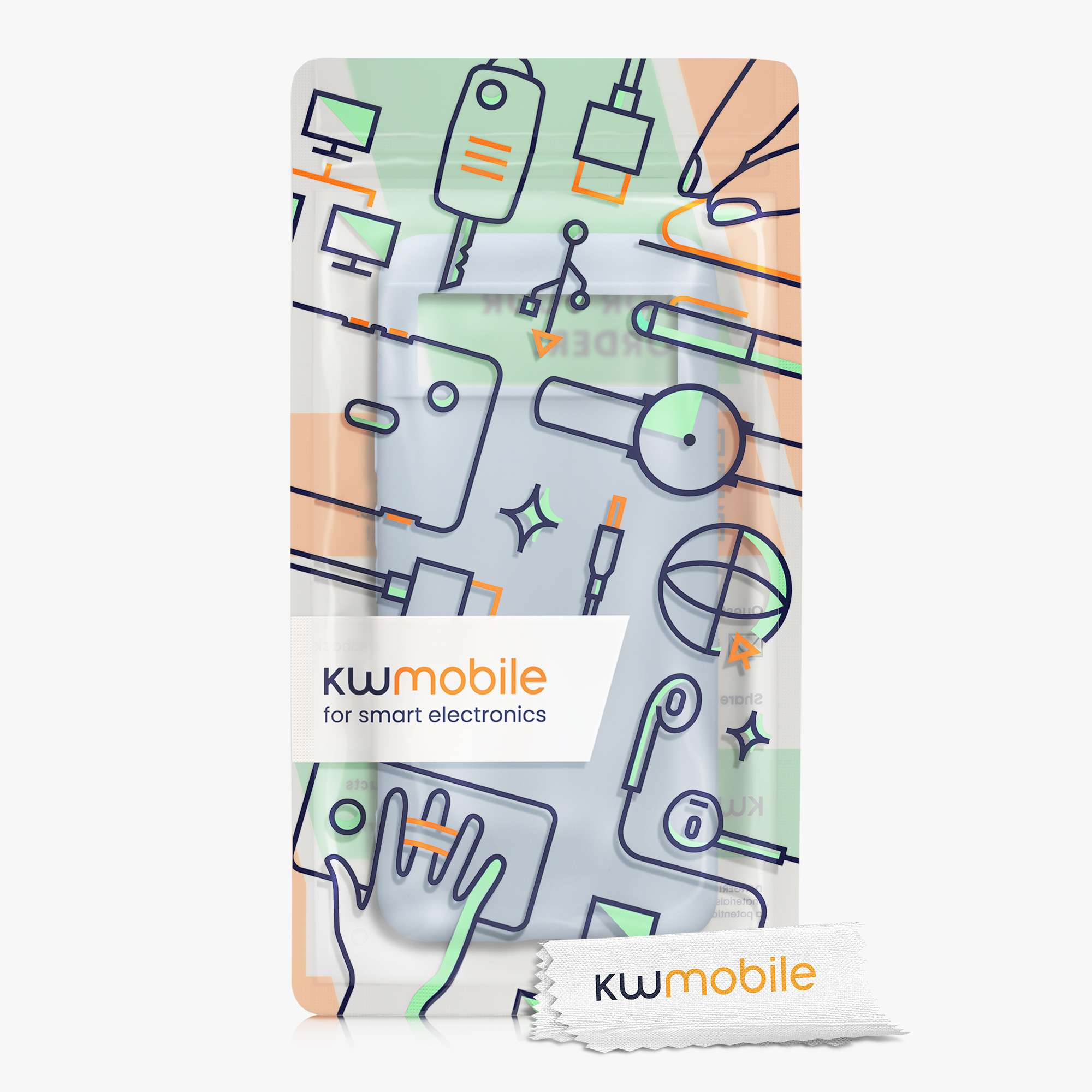 Silikonový kryt kwmobile pro Google Pixel 8 - Light Blue Matte