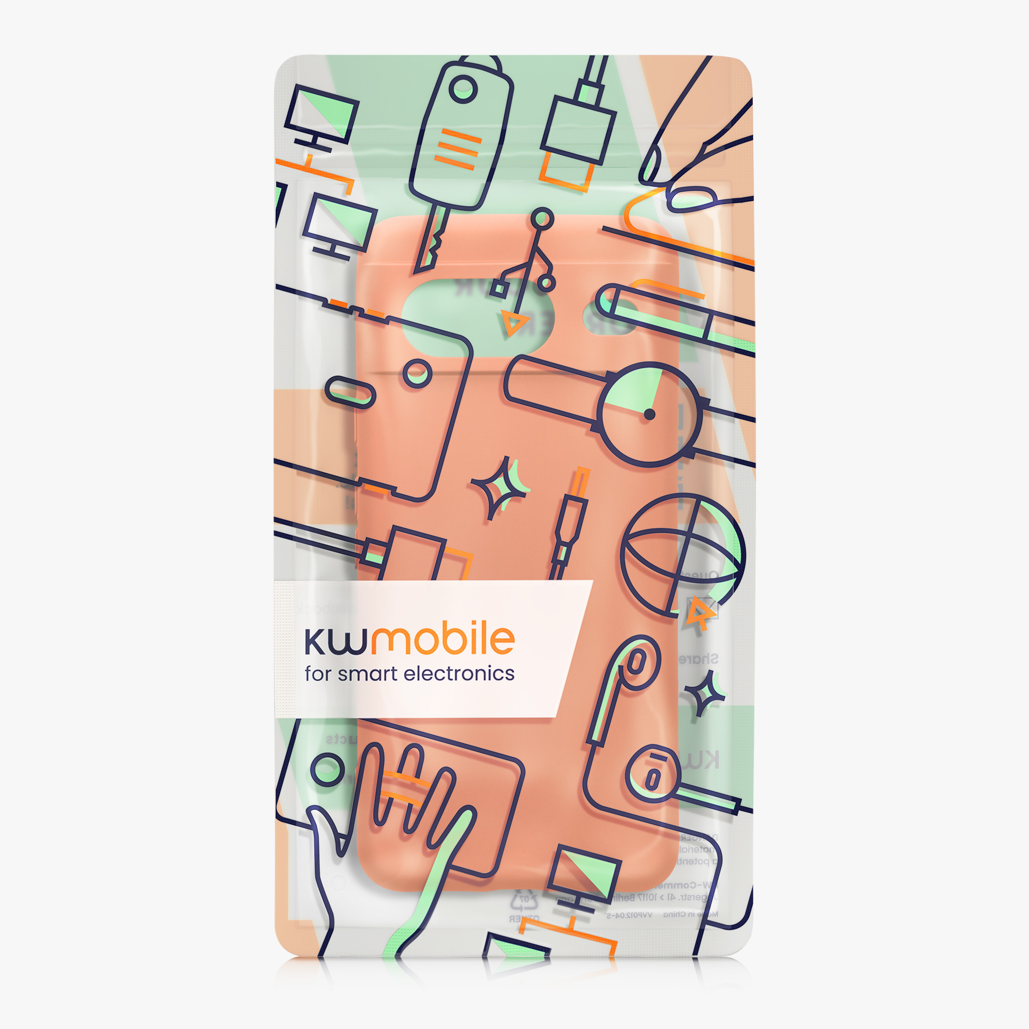 Kryt na mobil kwmobile pro Google Pixel 8 - teple meruňkové