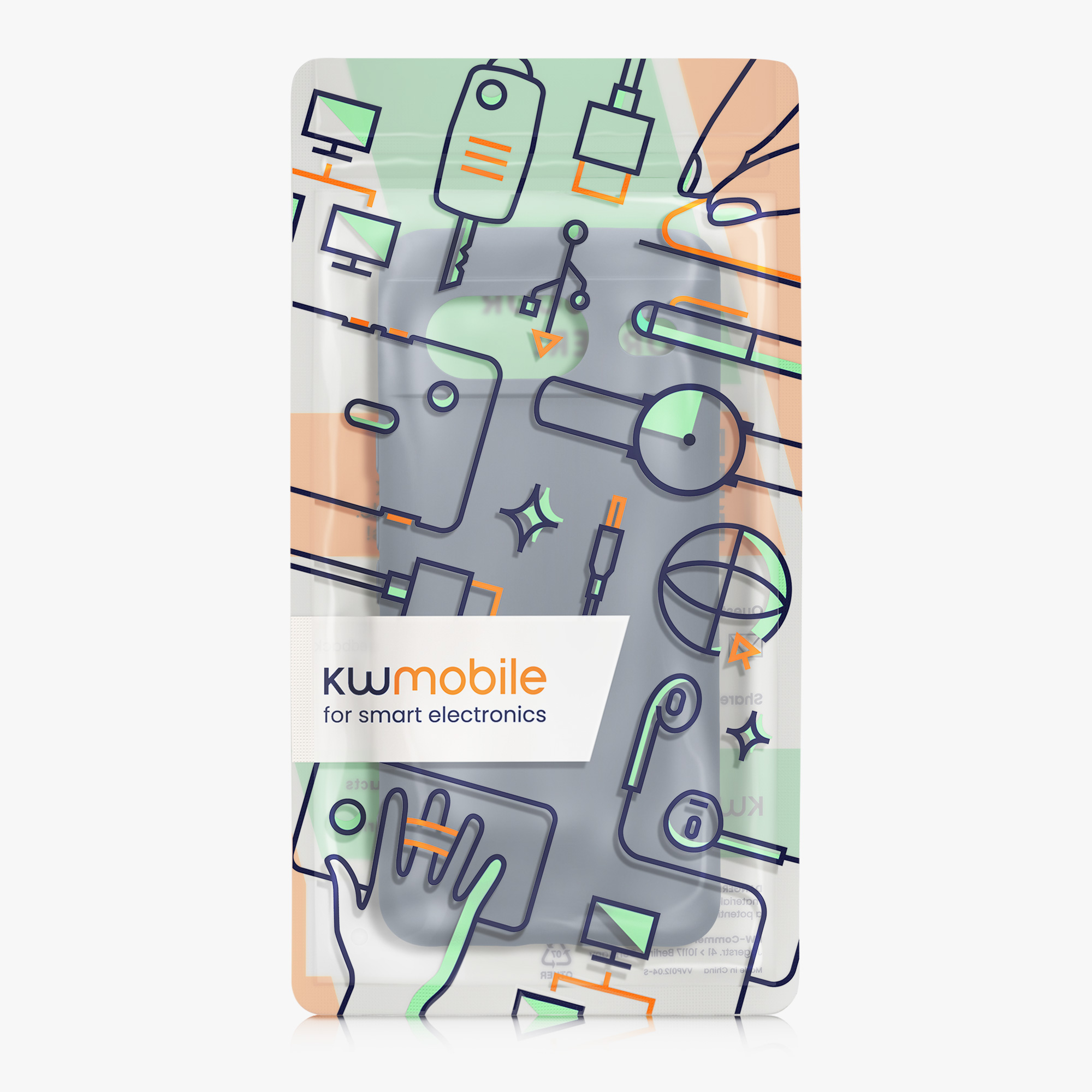 TPU kryt kwmobile Google Pixel 8 - Blue Grey