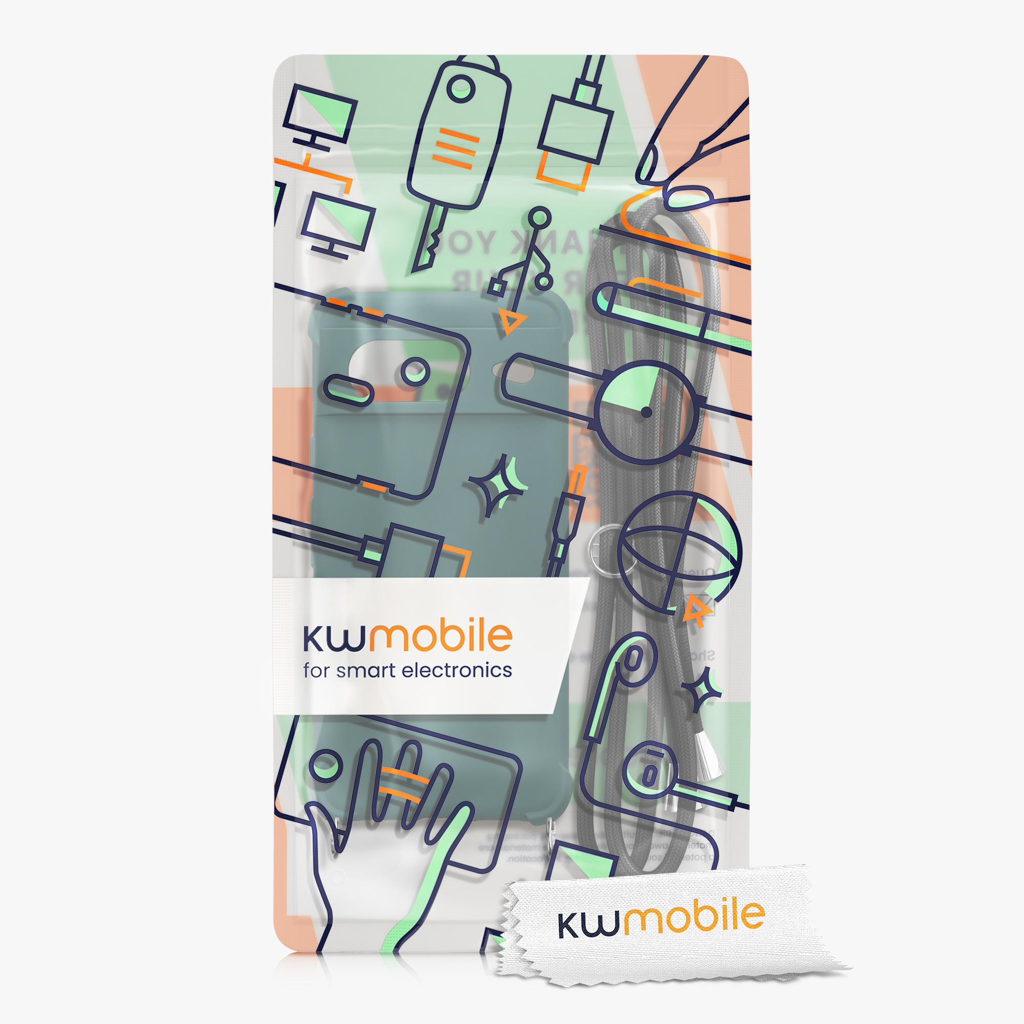Crossbody kryt kwmobile Google Pixel 8 - petrolejový