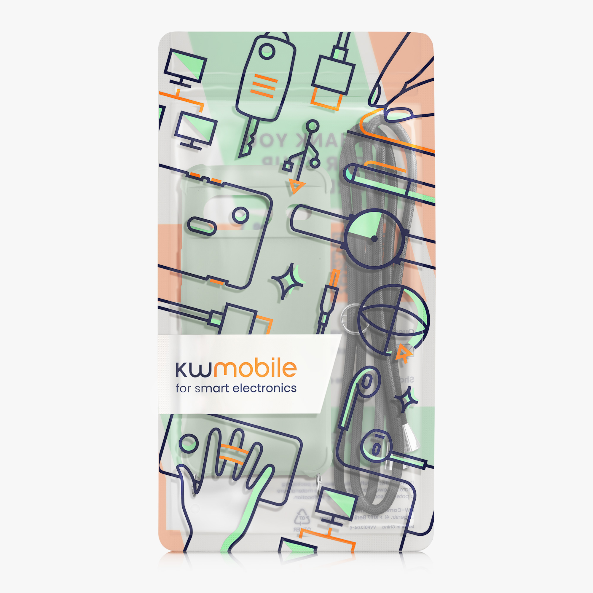 Crossbody kryt kwmobile Google Pixel 8 - Gray Green