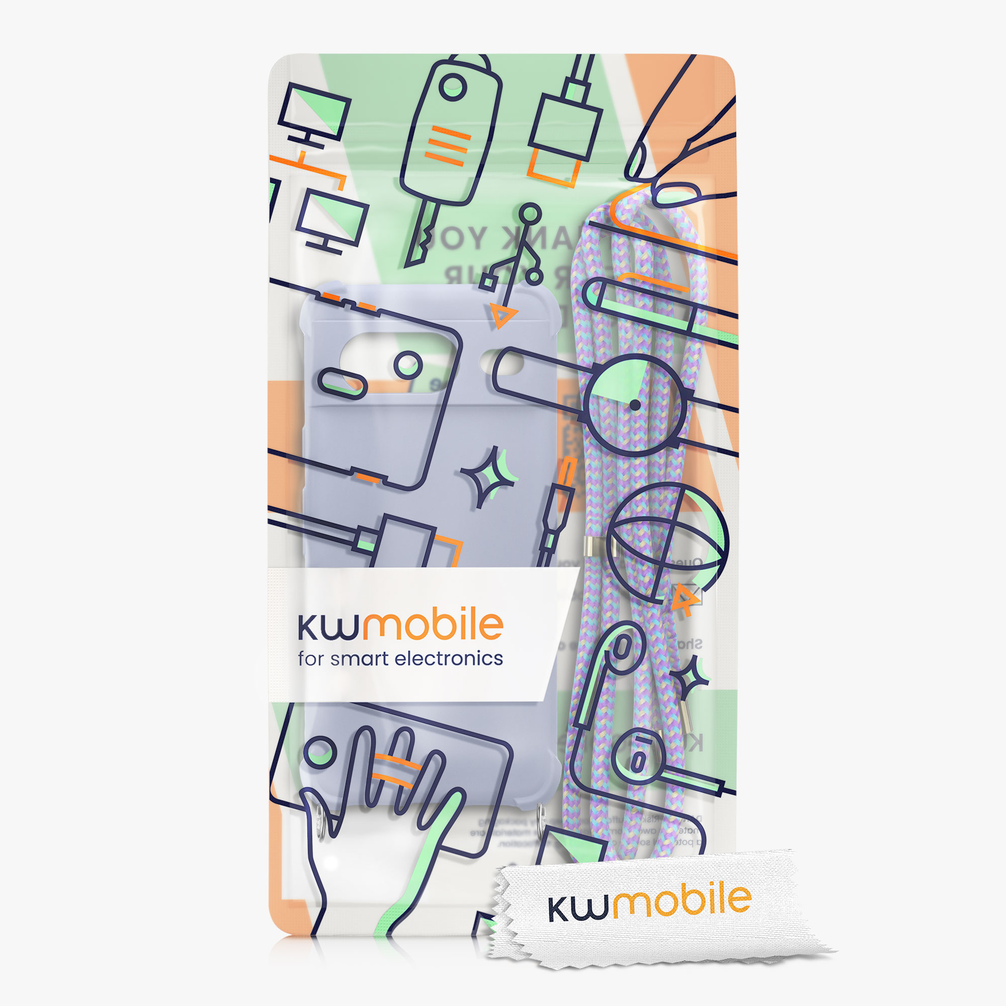 Crossbody kryt kwmobile Google Pixel 8 - levandulový