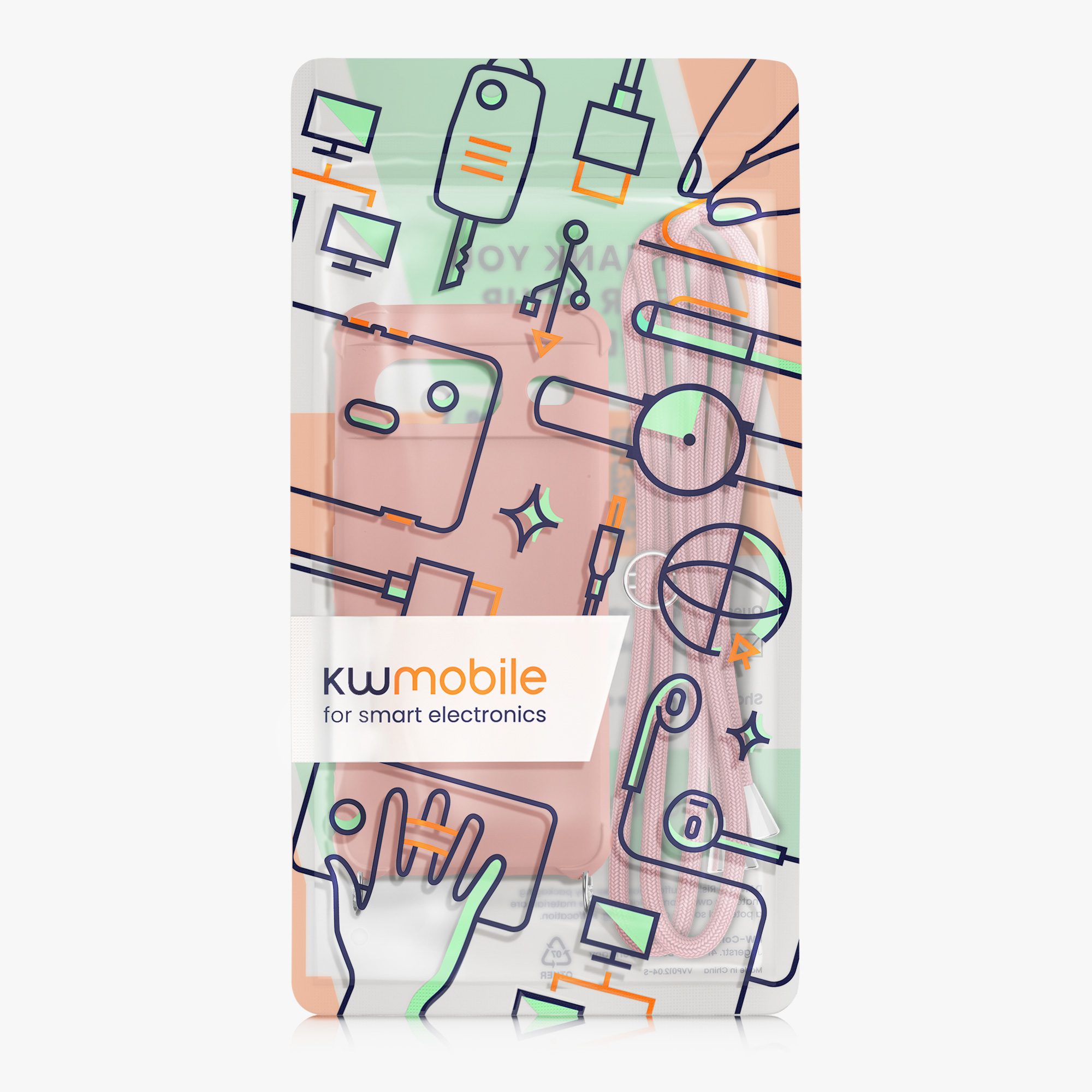 Crossbody kryt kwmobile Google Pixel 8 - perleťový