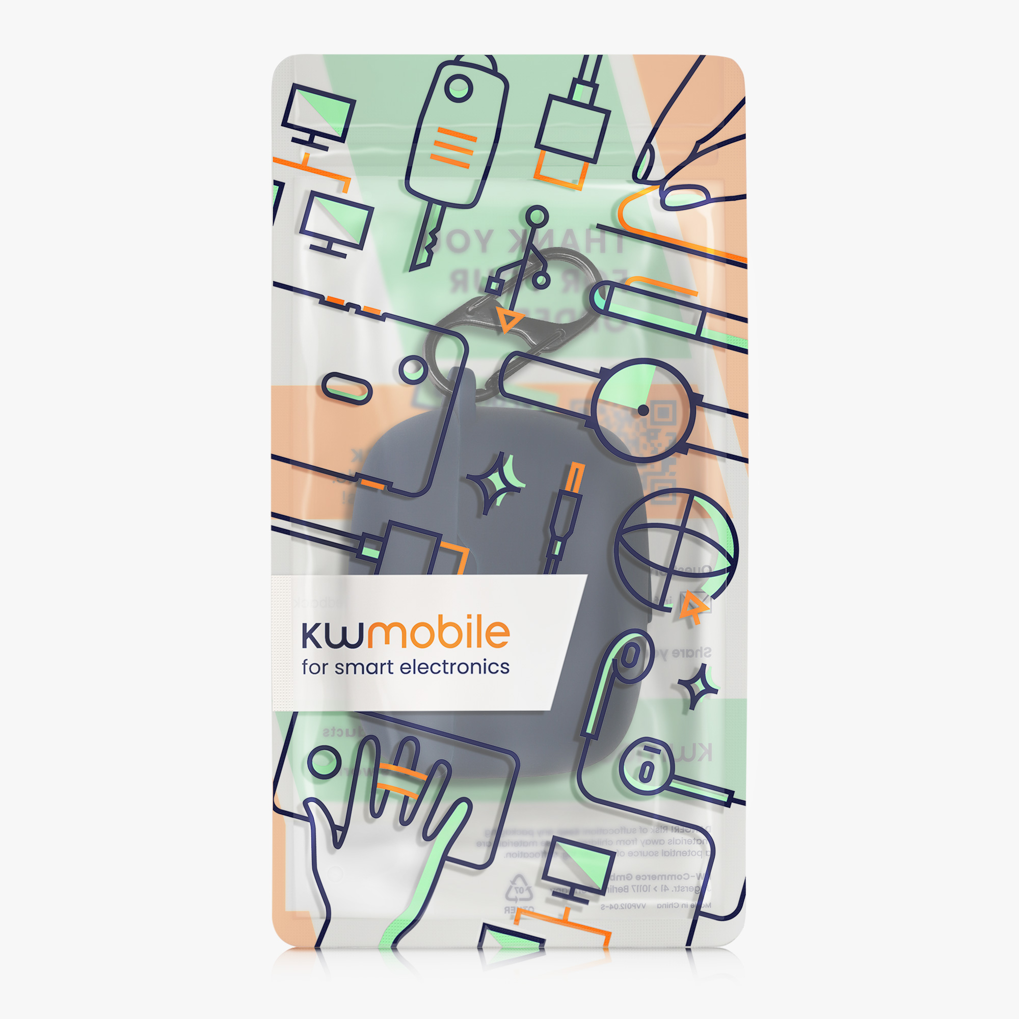 Pouzdro na sluchátka kwmobile pro JBL Tune Buds - tmavě modrá