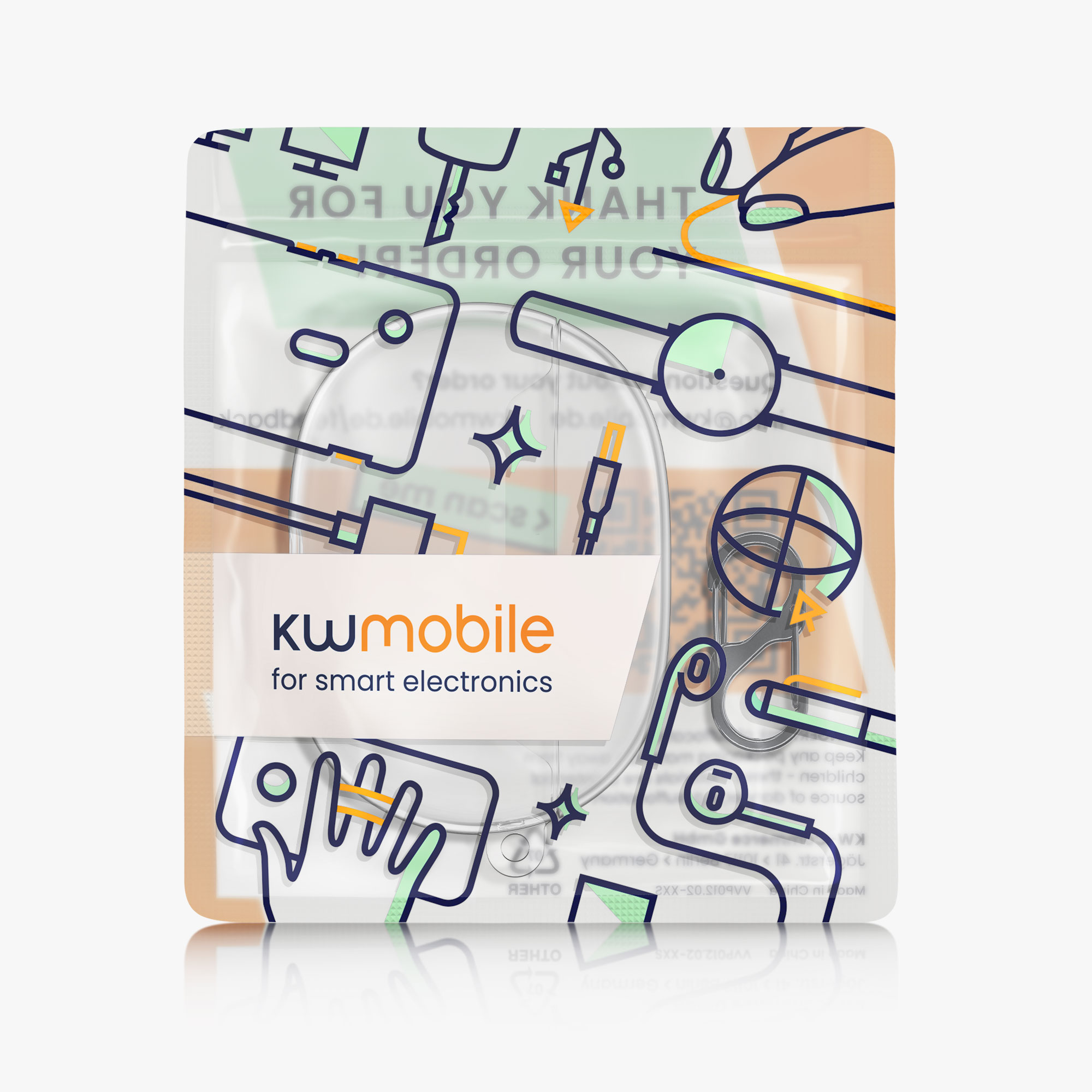 Pouzdro na sluchátka Beats Studio Buds kwmobile - transparentní