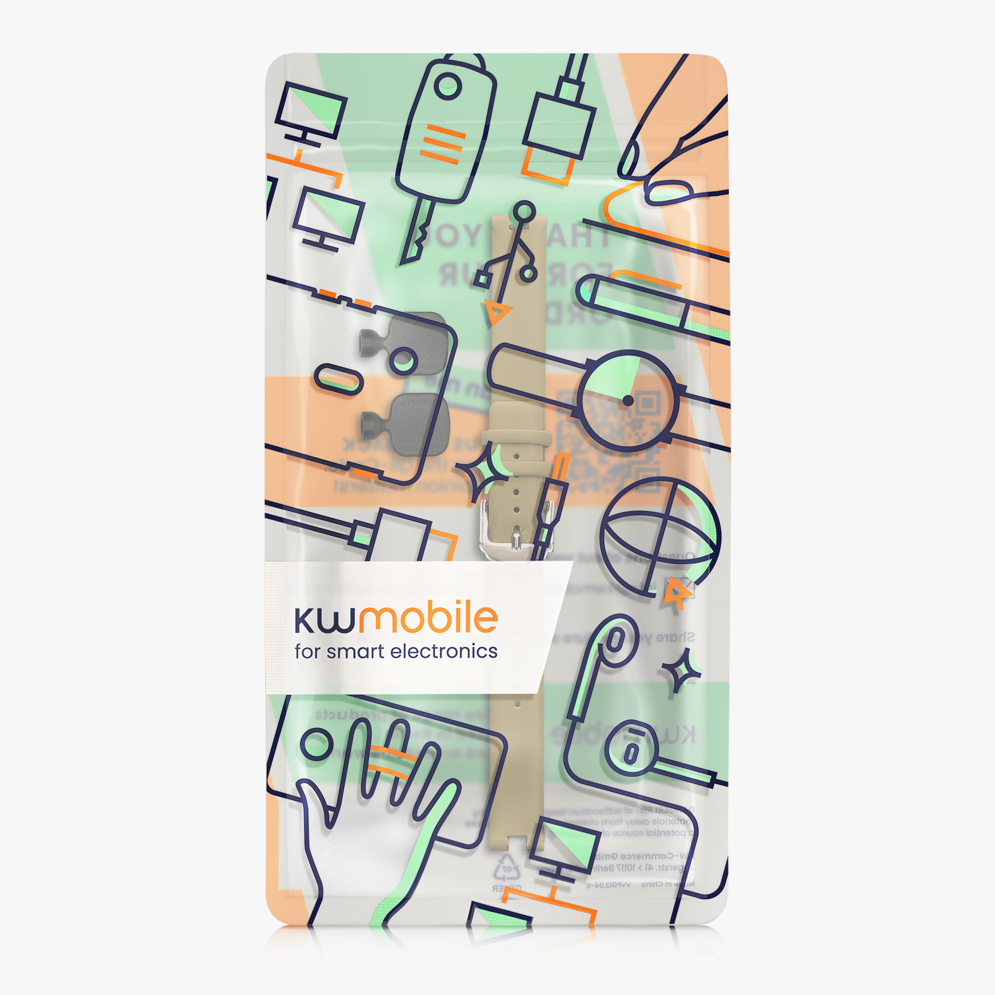 Řemínek kwmobile pro Garmin Lily Sport, písková