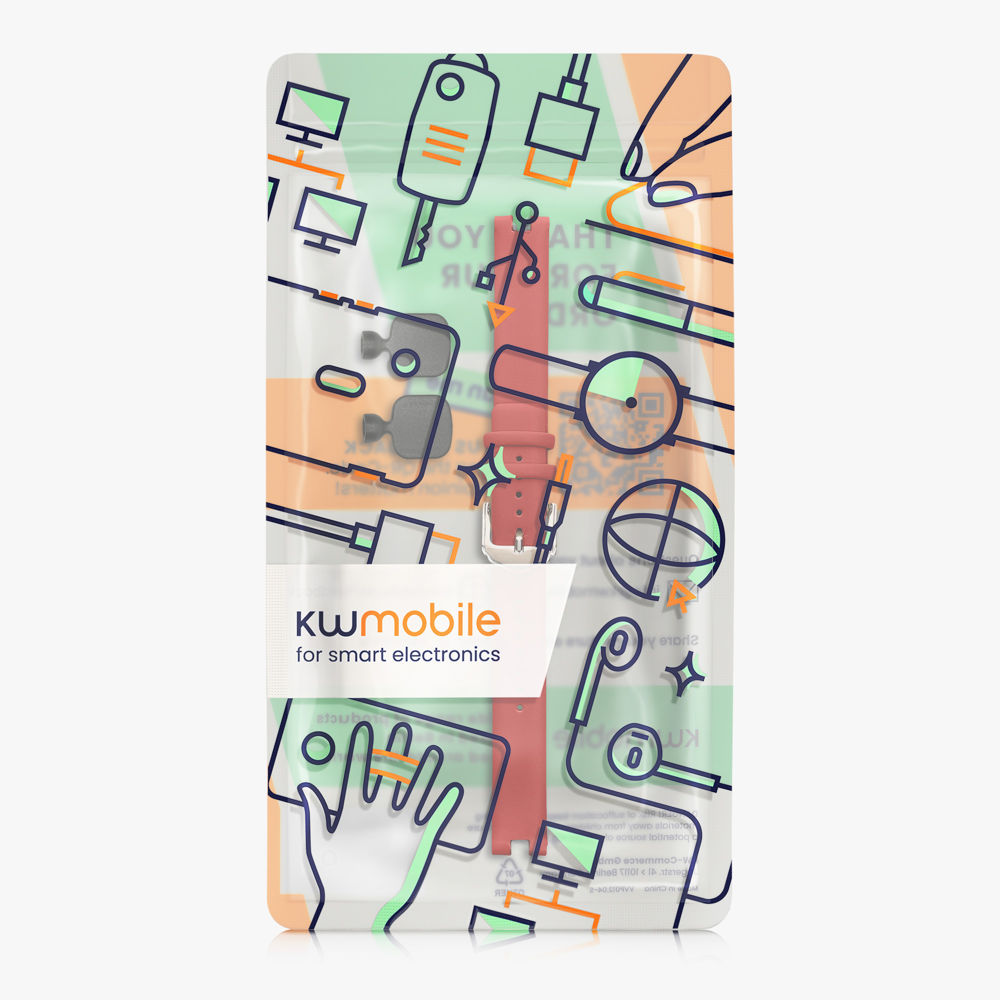 Řemínek kwmobile pro Garmin Lily Sport, červená
