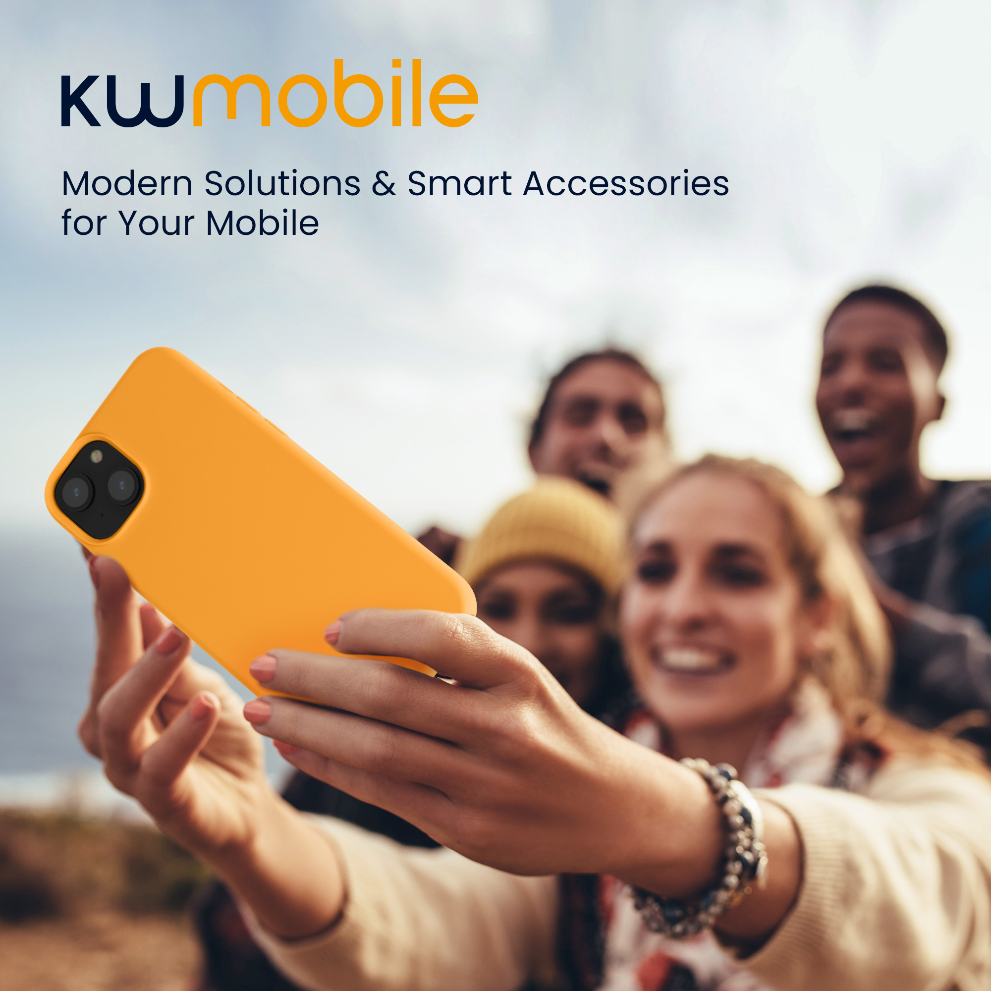 Kryt kwmobile TPU silikonový iPhone 15 oranžová