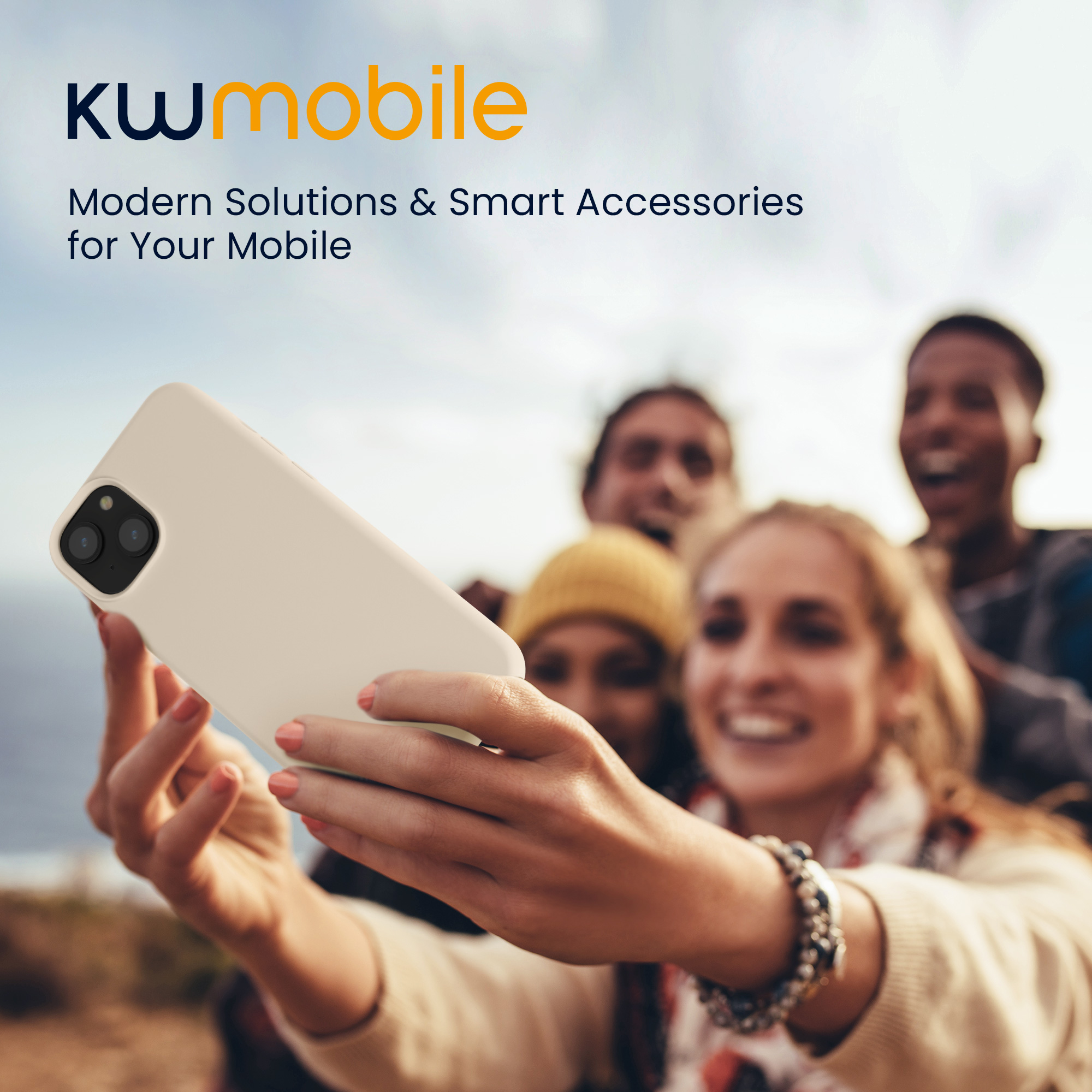 Kryt kwmobile TPU silikonový iPhone 15 Cream