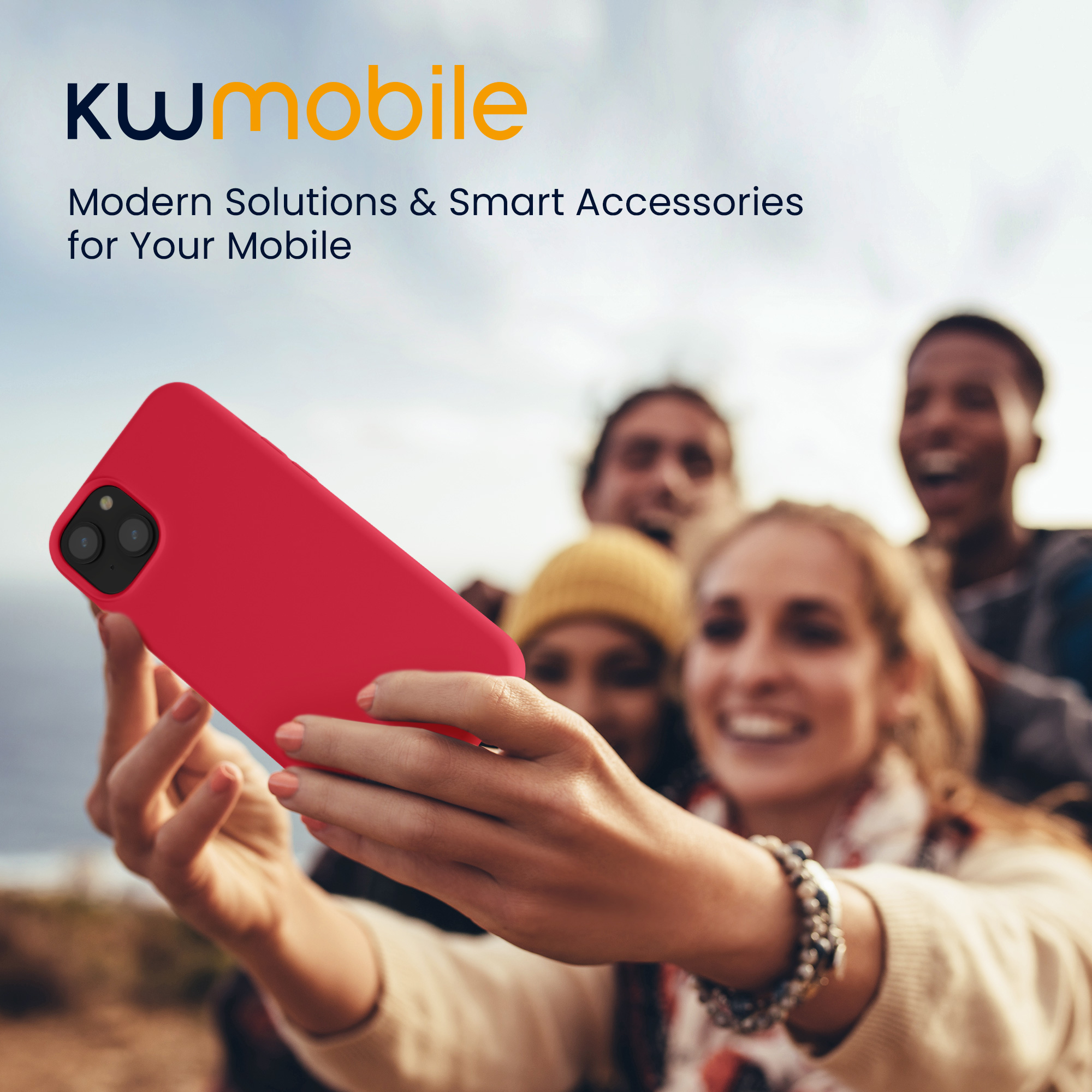 Kryt kwmobile TPU silikonový iPhone 15 červená