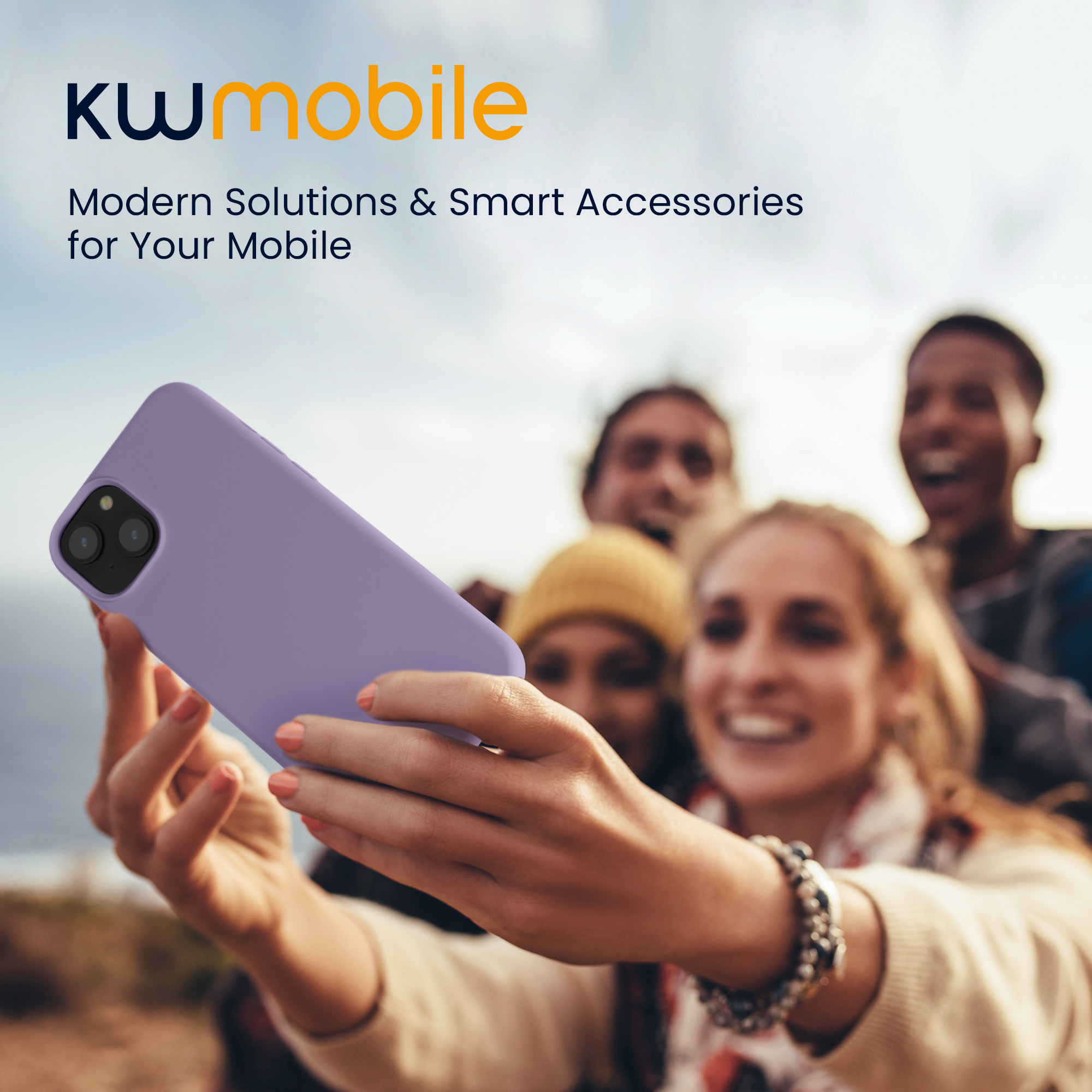 Kryt kwmobile TPU silikonový iPhone 15 fialová