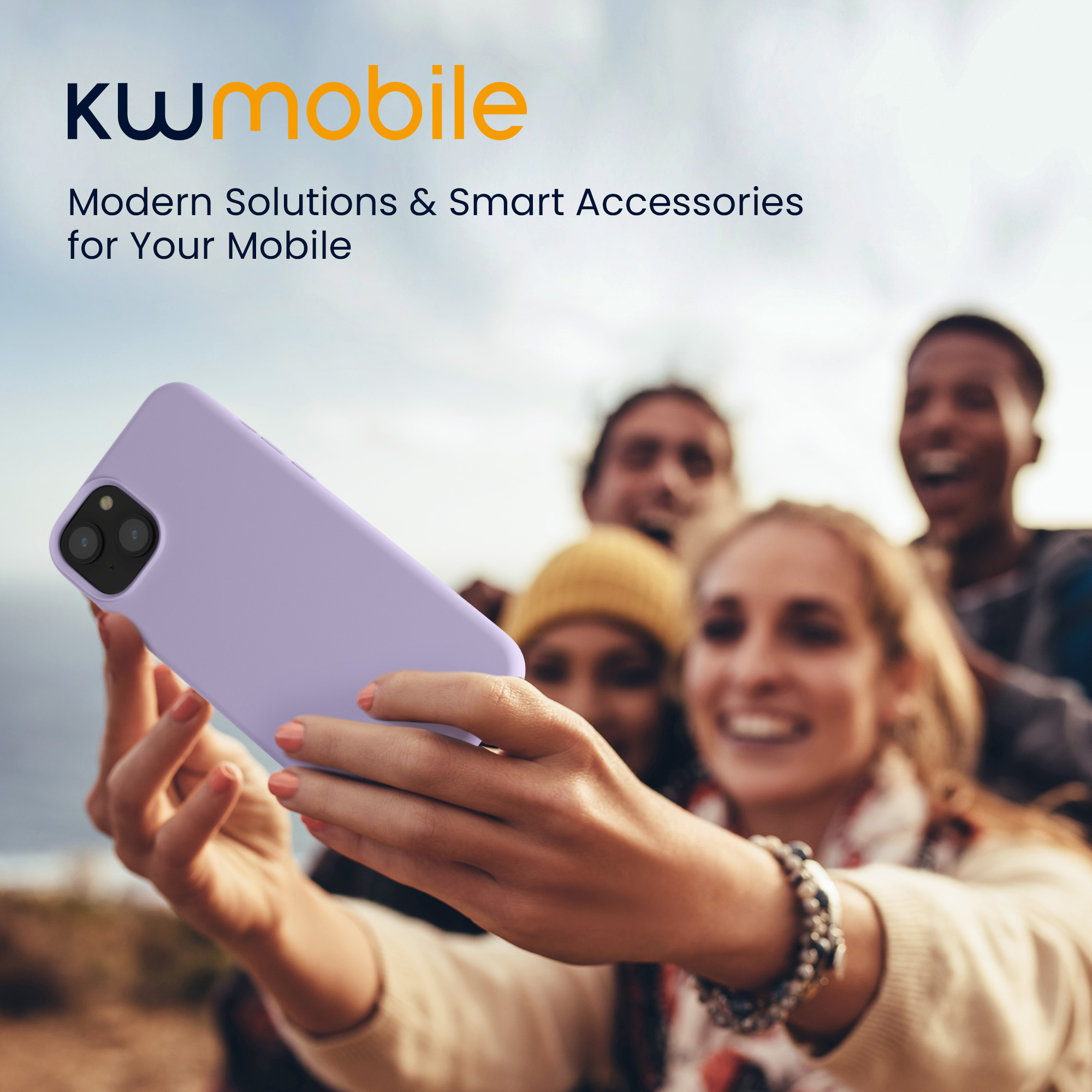 Kryt kwmobile TPU silikonový iPhone 15 levandulová