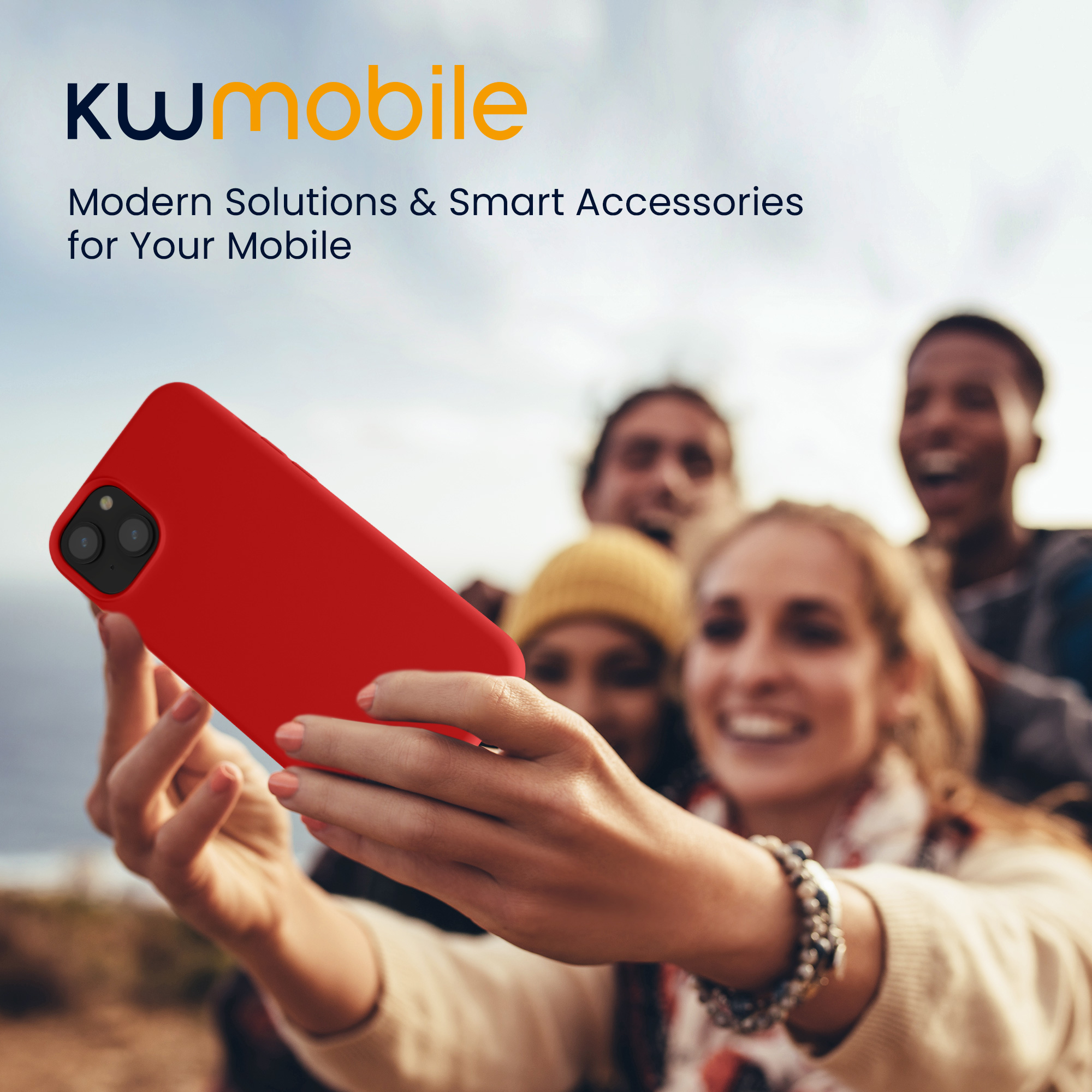 Kryt kwmobile TPU silikonový iPhone 15 červená
