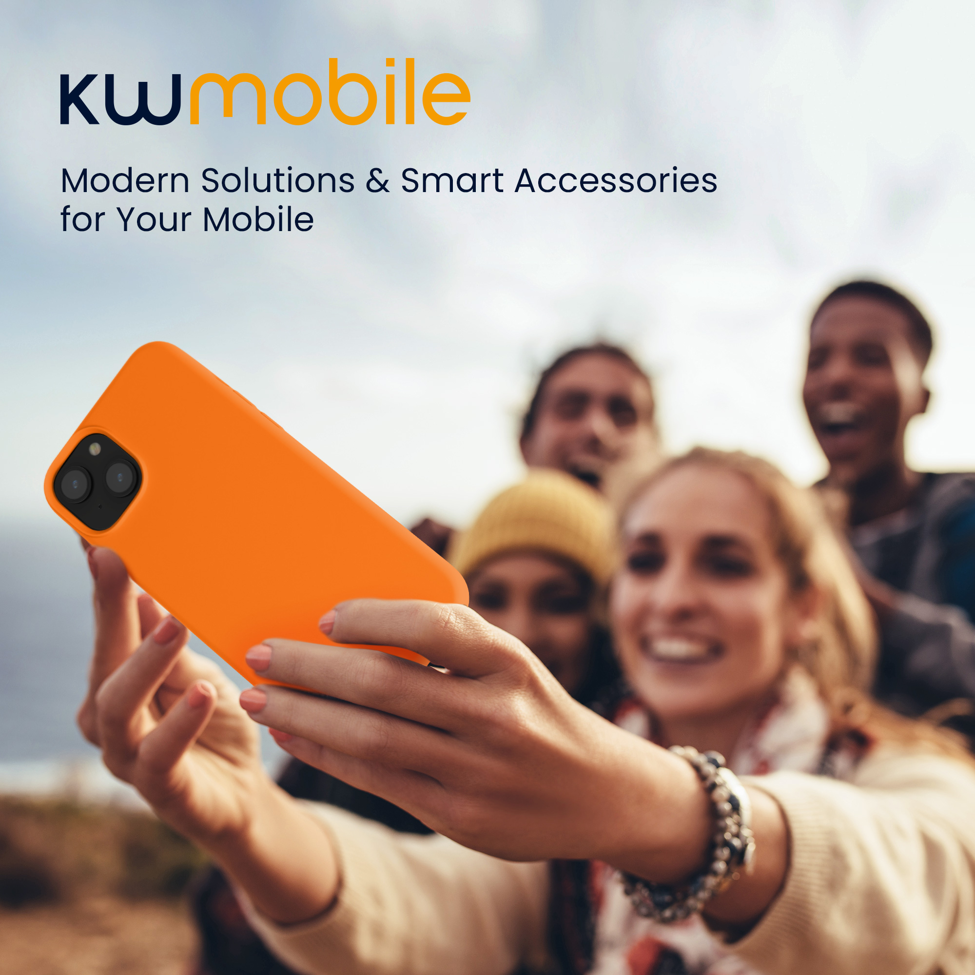 Kryt kwmobile TPU silikonový iPhone 15 Plus oranžová