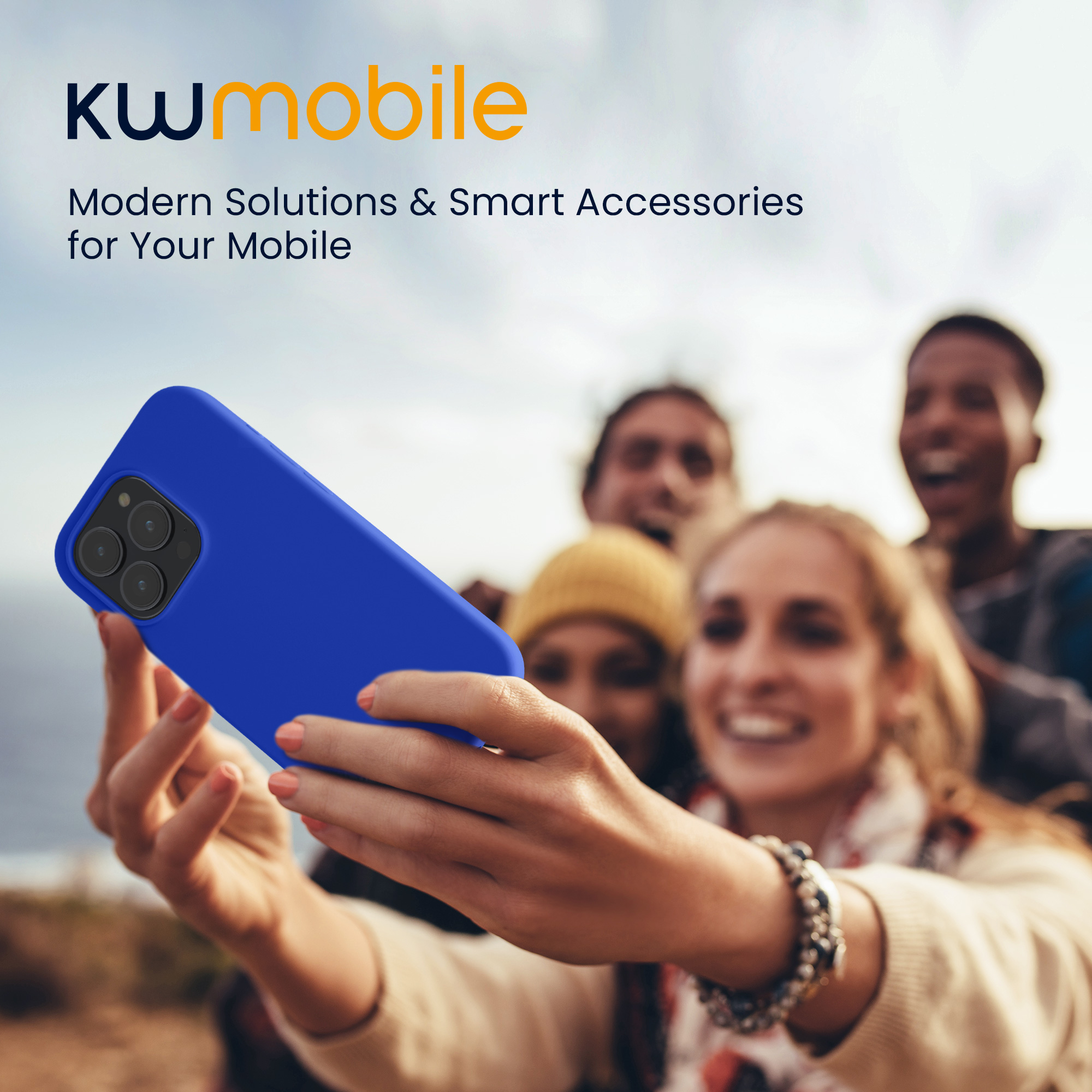 Kryt kwmobile TPU silikonový iPhone 15 Pro modrá