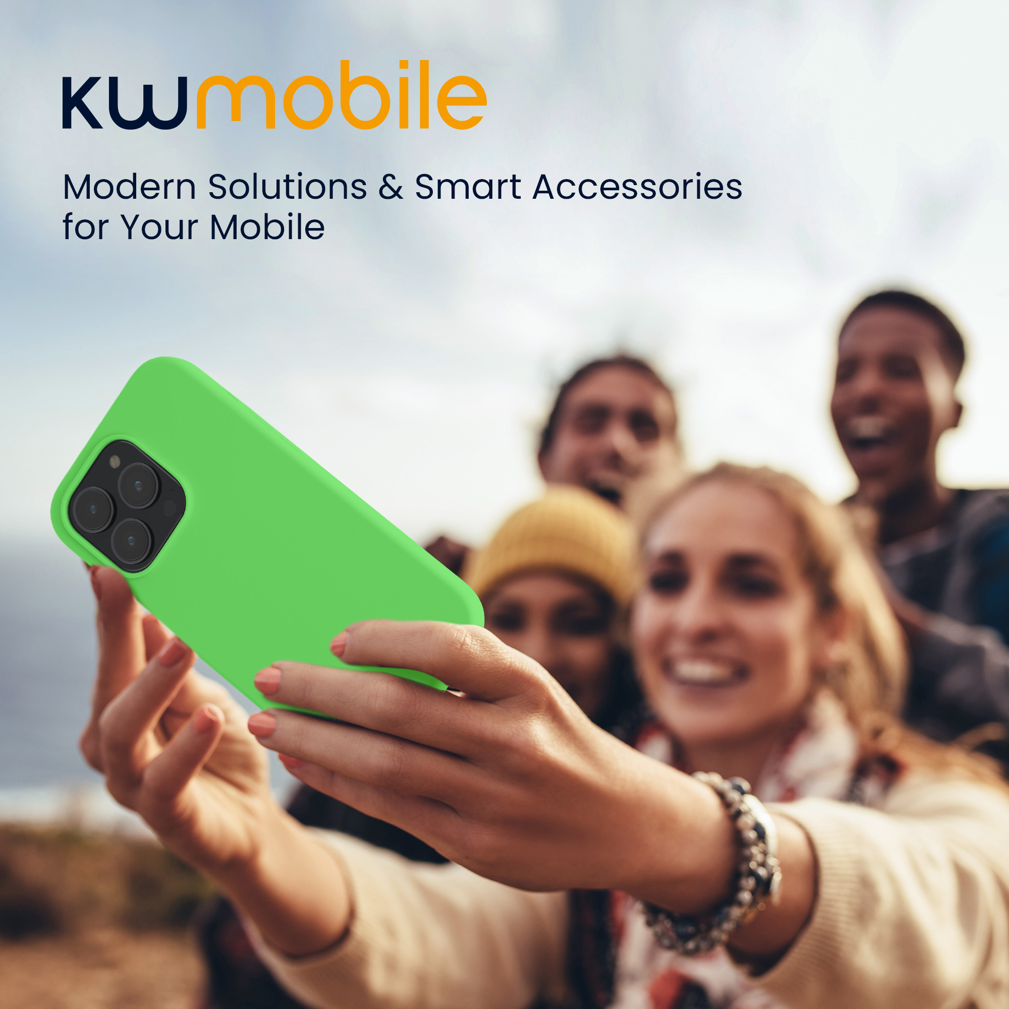 Kryt kwmobile TPU silikonový iPhone 15 Pro limetkově zelená