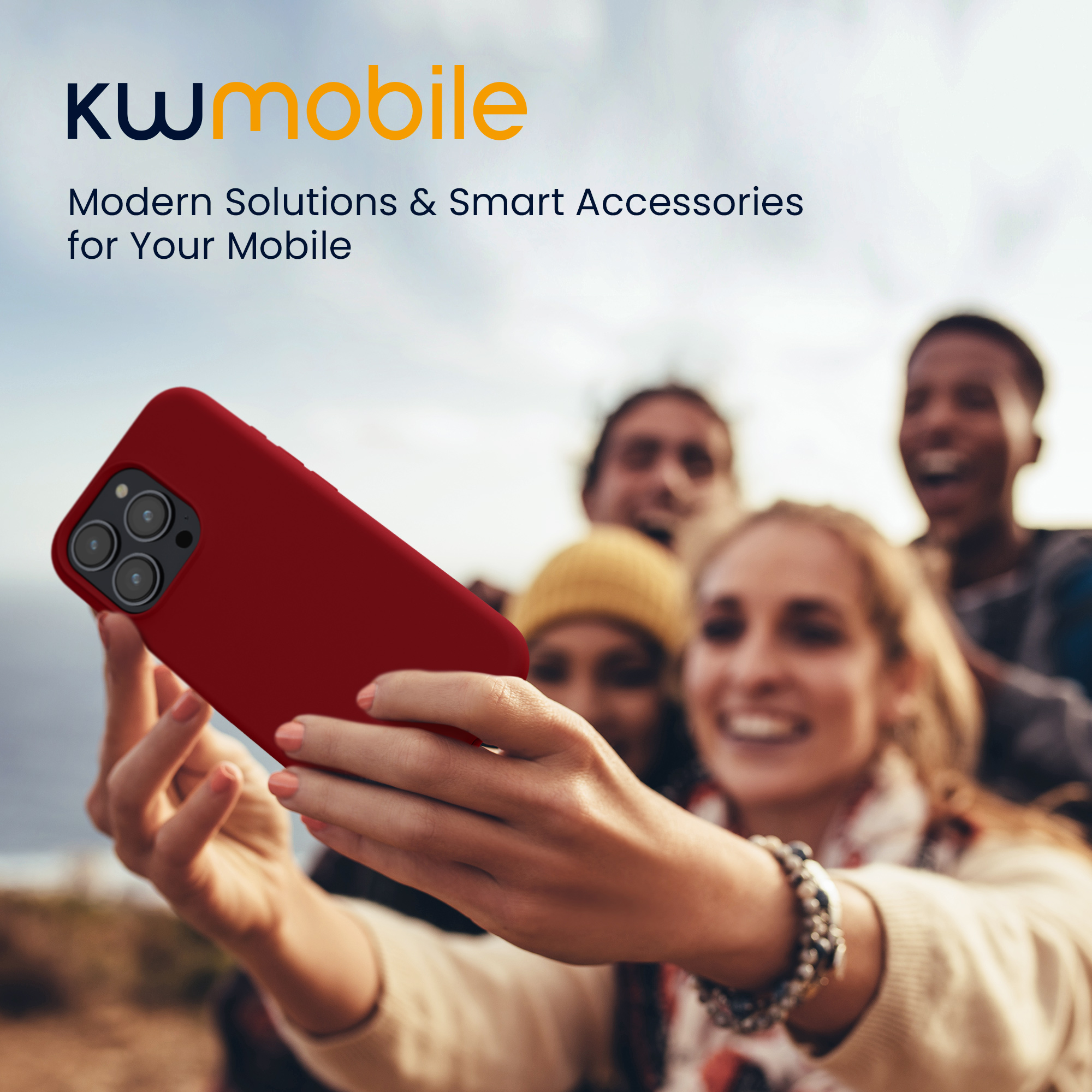 Silikonový kryt kwmobile pro iPhone 15 Pro - rebarborově červená