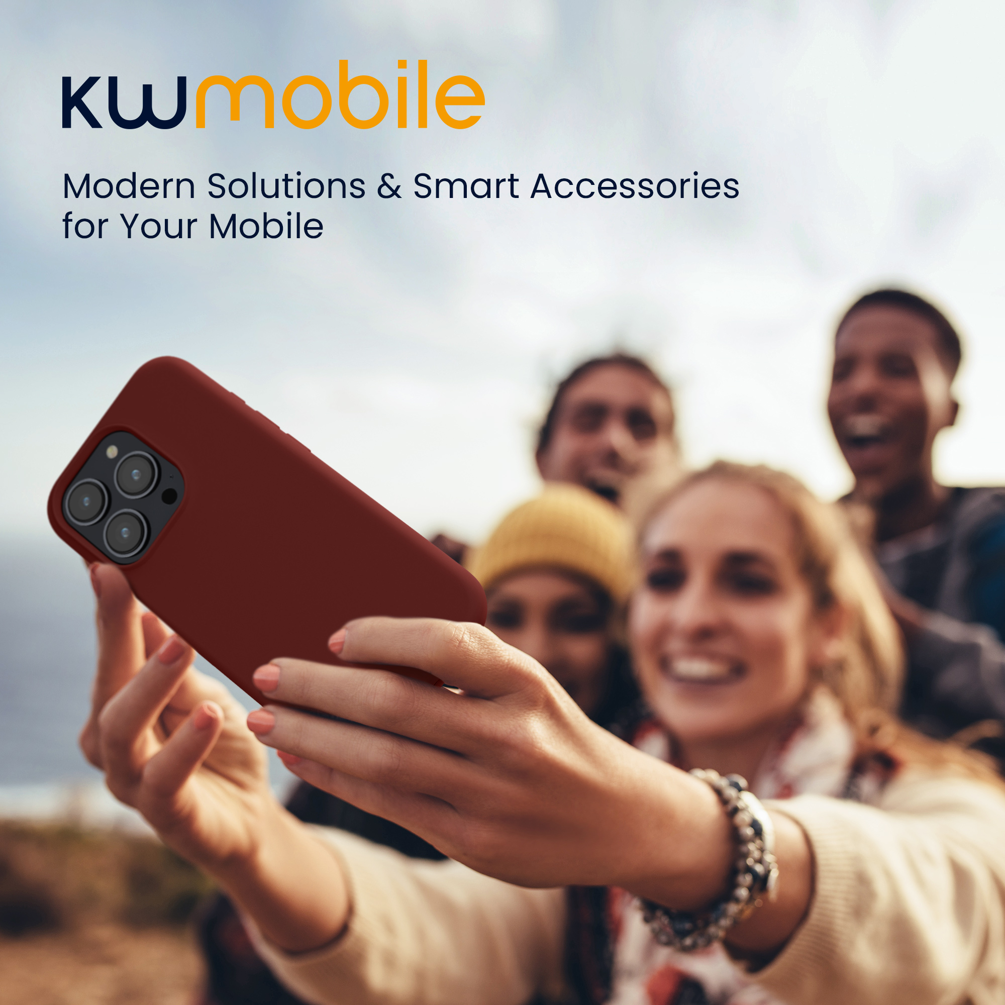 Kryt kwmobile TPU silikonový iPhone 15 Pro červenohnědá