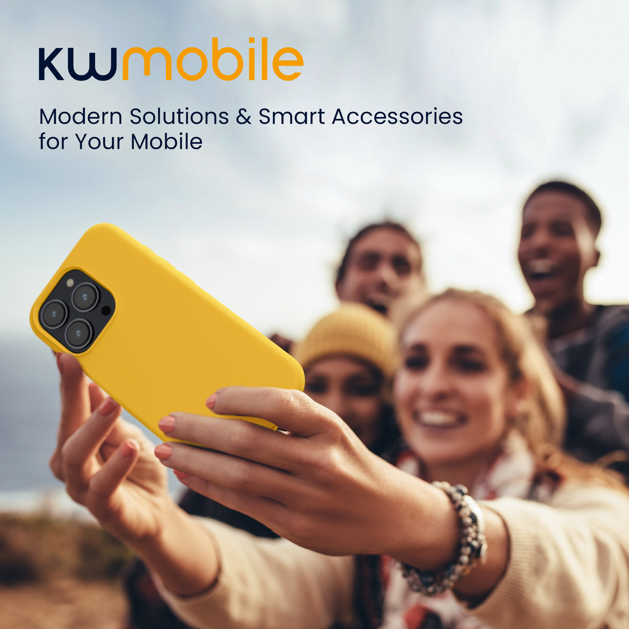 Kryt kwmobile TPU silikonový iPhone 15 Pro medově žlutá