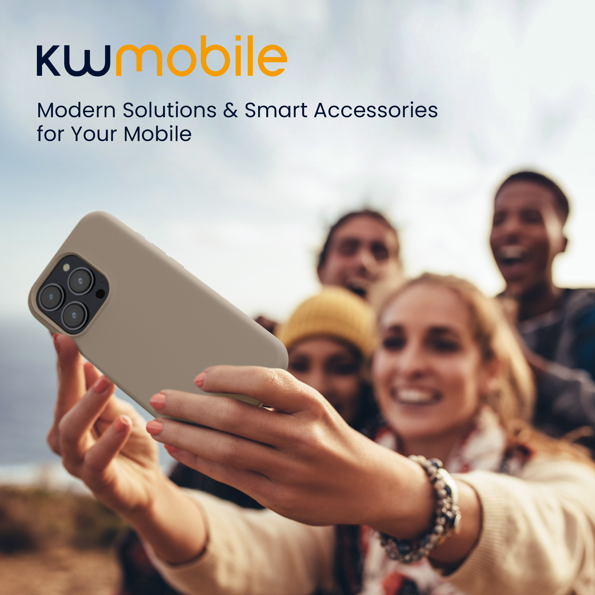 Silikonový kryt kwmobile pro iPhone 15 Pro - taupe