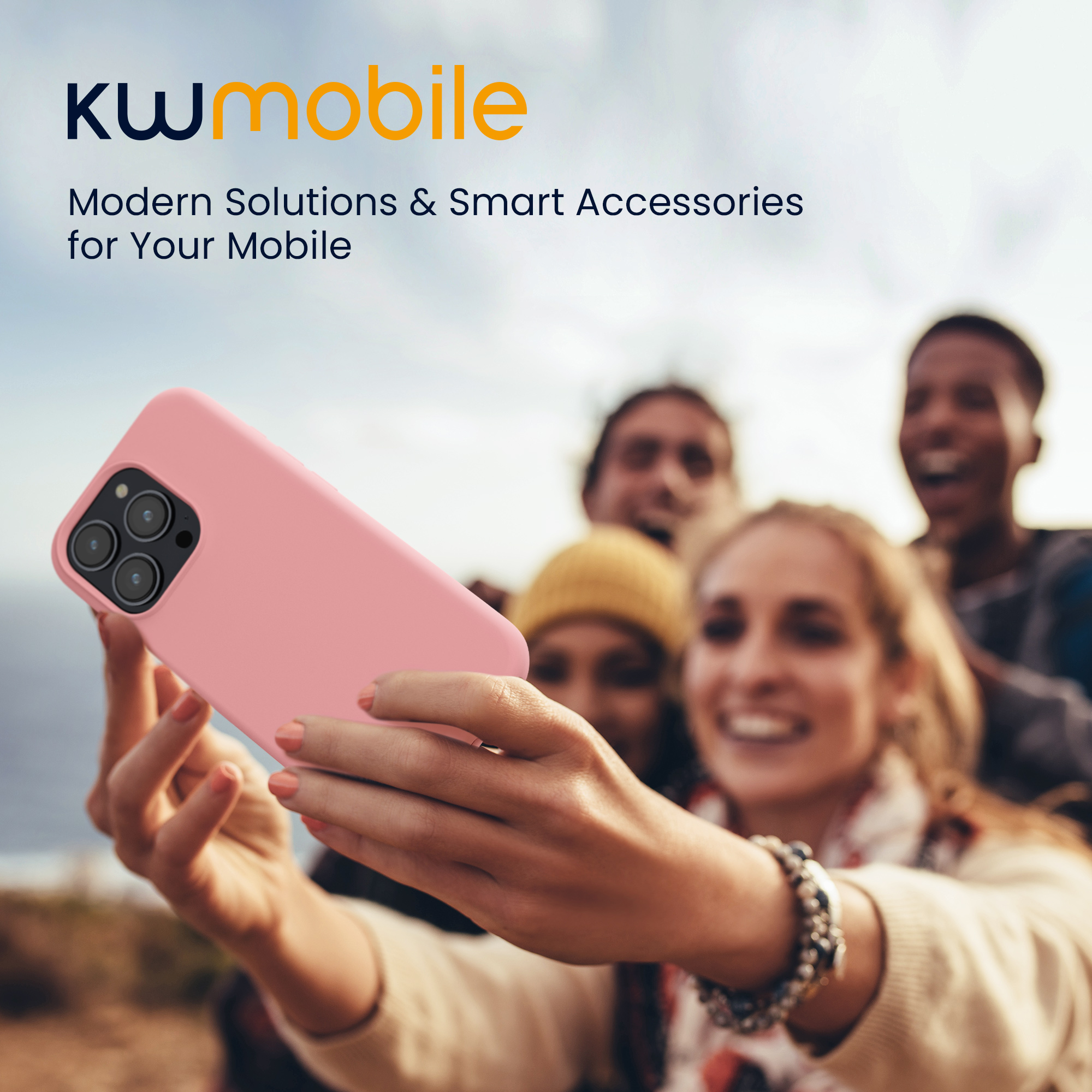Silikonový kryt kwmobile pro iPhone 15 Pro - světle růžová