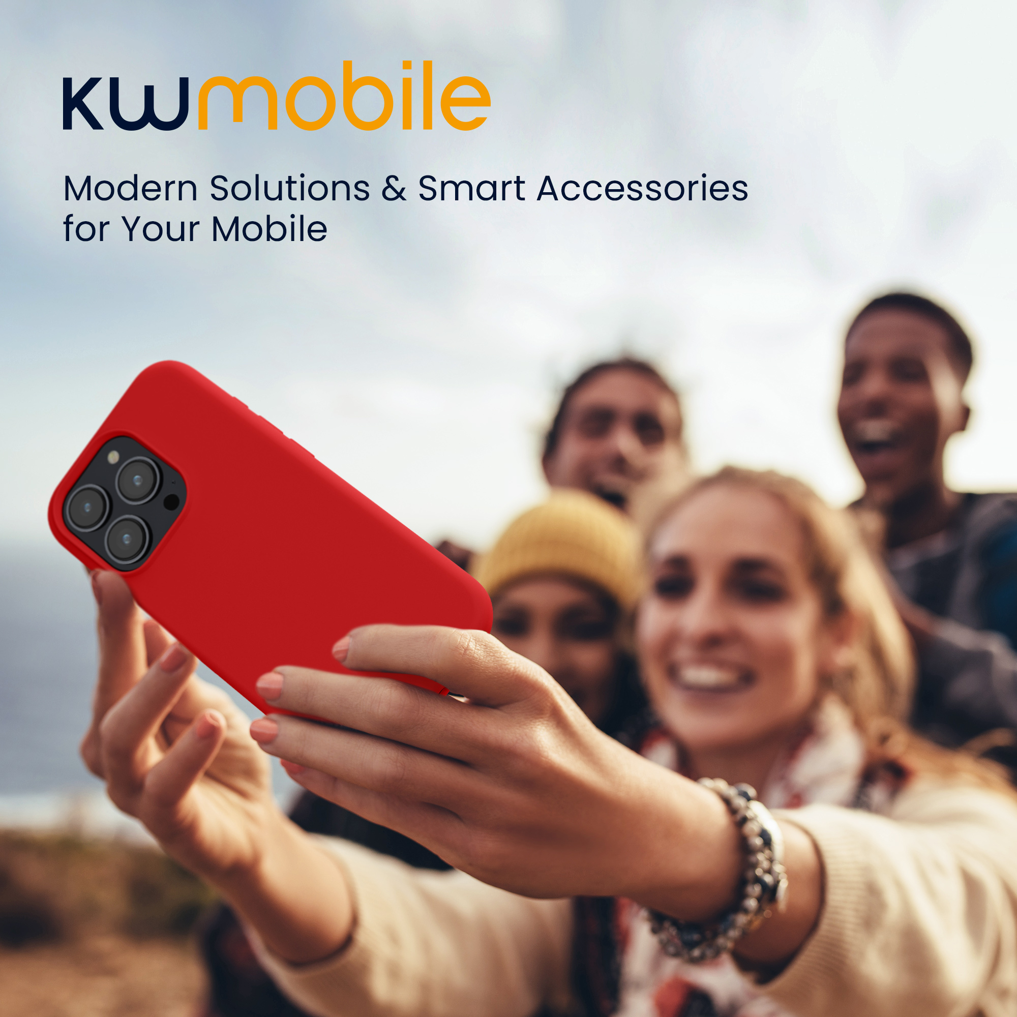 Silikonový kryt kwmobile pro iPhone 15 Pro - klasicky červená