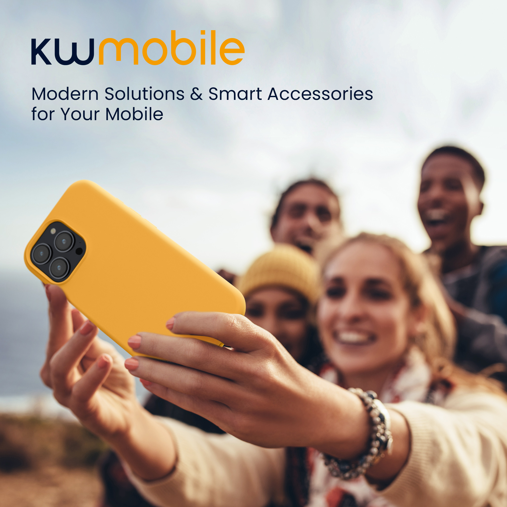 Silikonový kryt kwmobile pro iPhone 15 Pro Max - mango