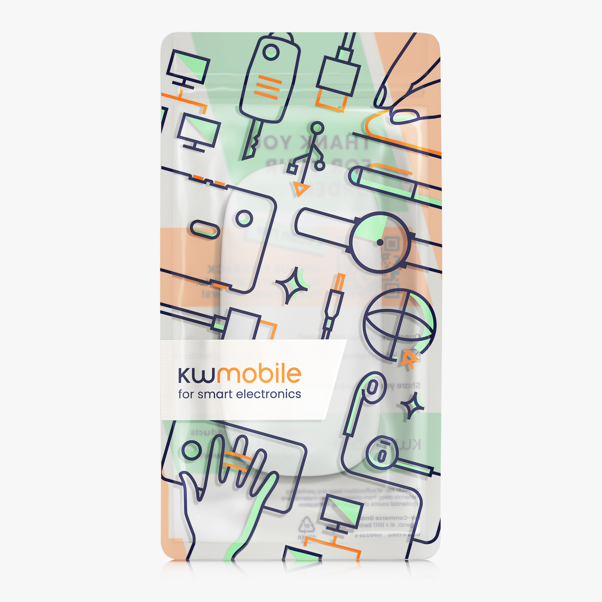 Pouzdro na myš - Apple Magic Mouse 1/2 Cover - kwmobile - transparentní