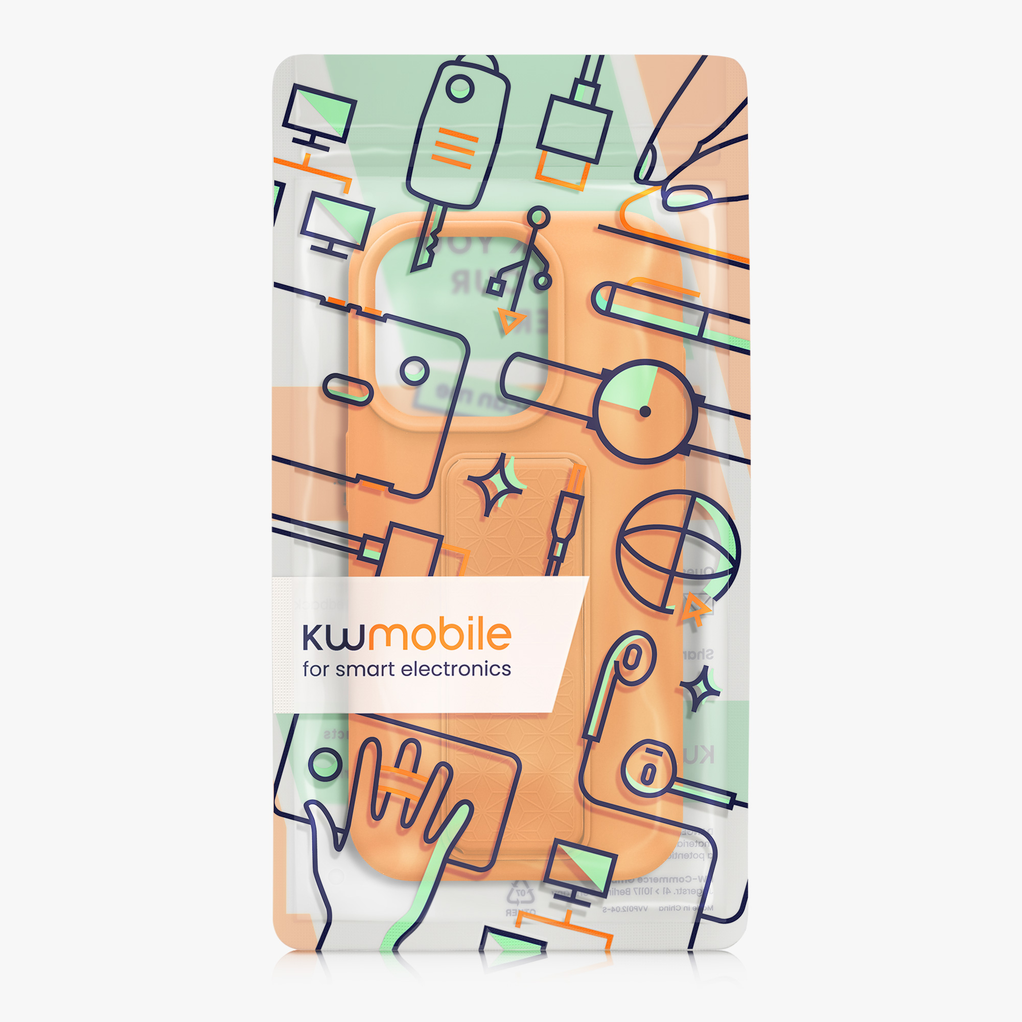 Silikonový kryt kwmobile pro iPhone 15 Pro - ovocně oranžová