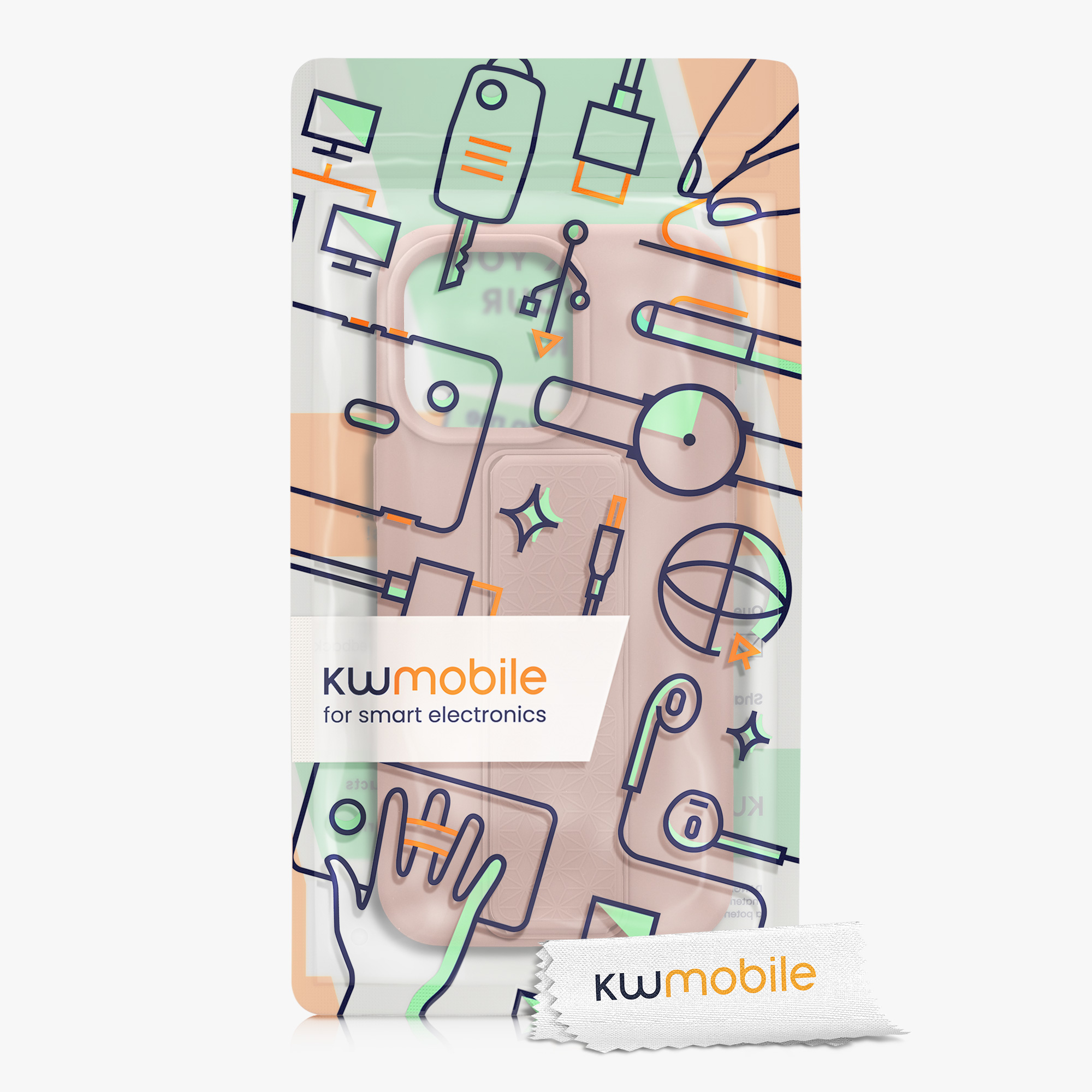 Silikonový kryt kwmobile pro iPhone 15 Pro Max - pudrově růžová