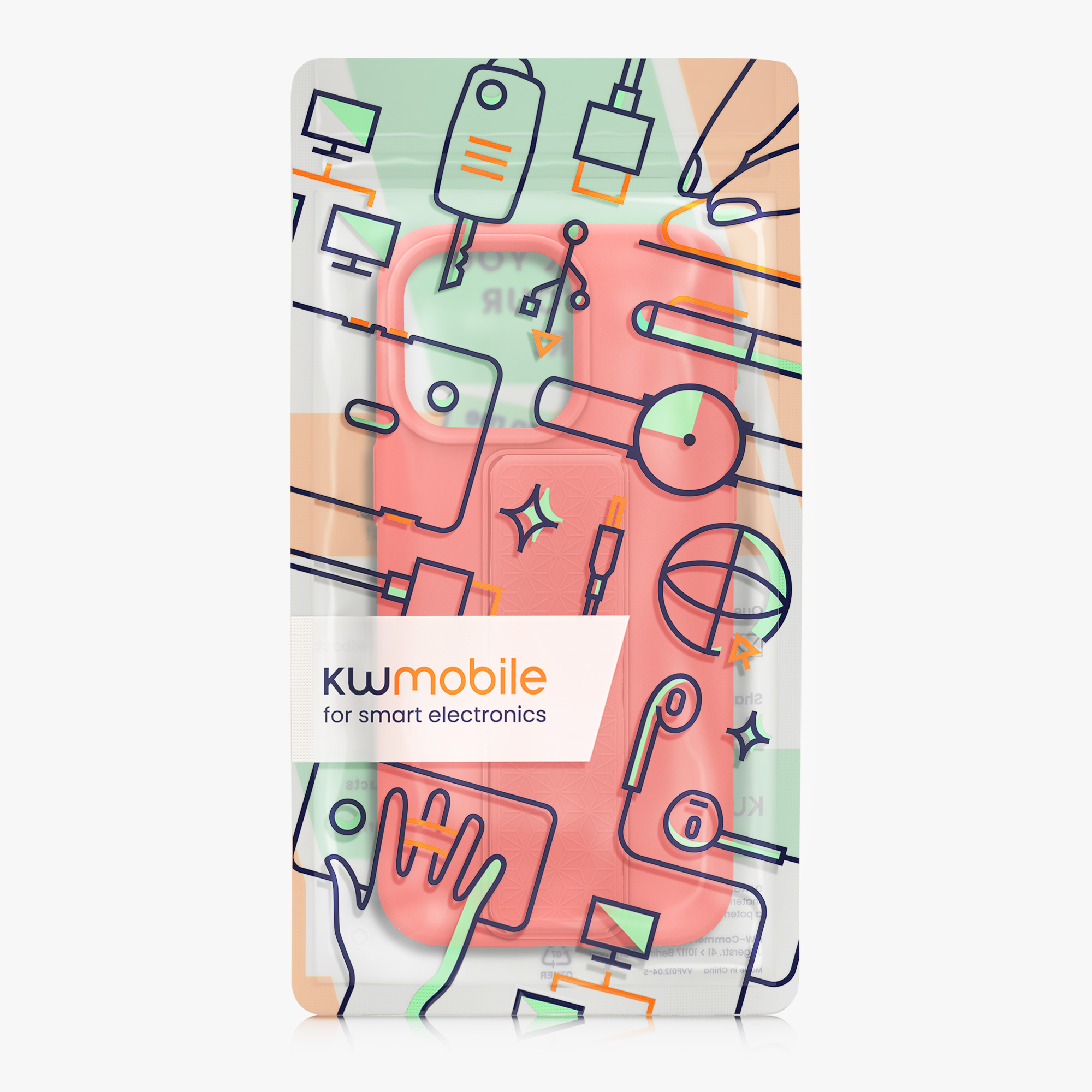 Silikonový kryt kwmobile pro iPhone 15 Pro Max - korálová