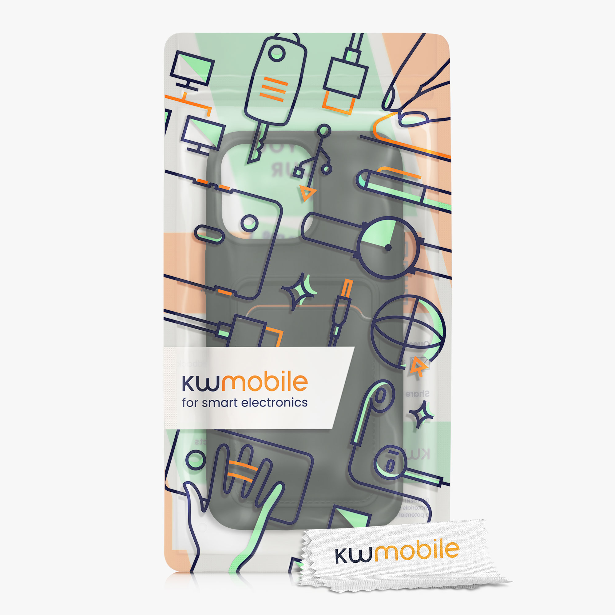 Kryt s přihrádkou na kartu kwmobile pro iPhone 15 Pro Max - tmavě zelená