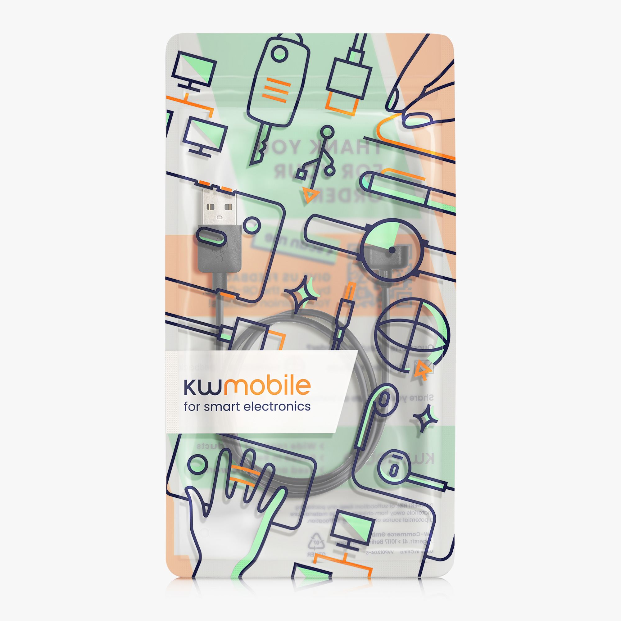 Nabíjecí kabel pro Amazfit Band 7 kwmobile - černá