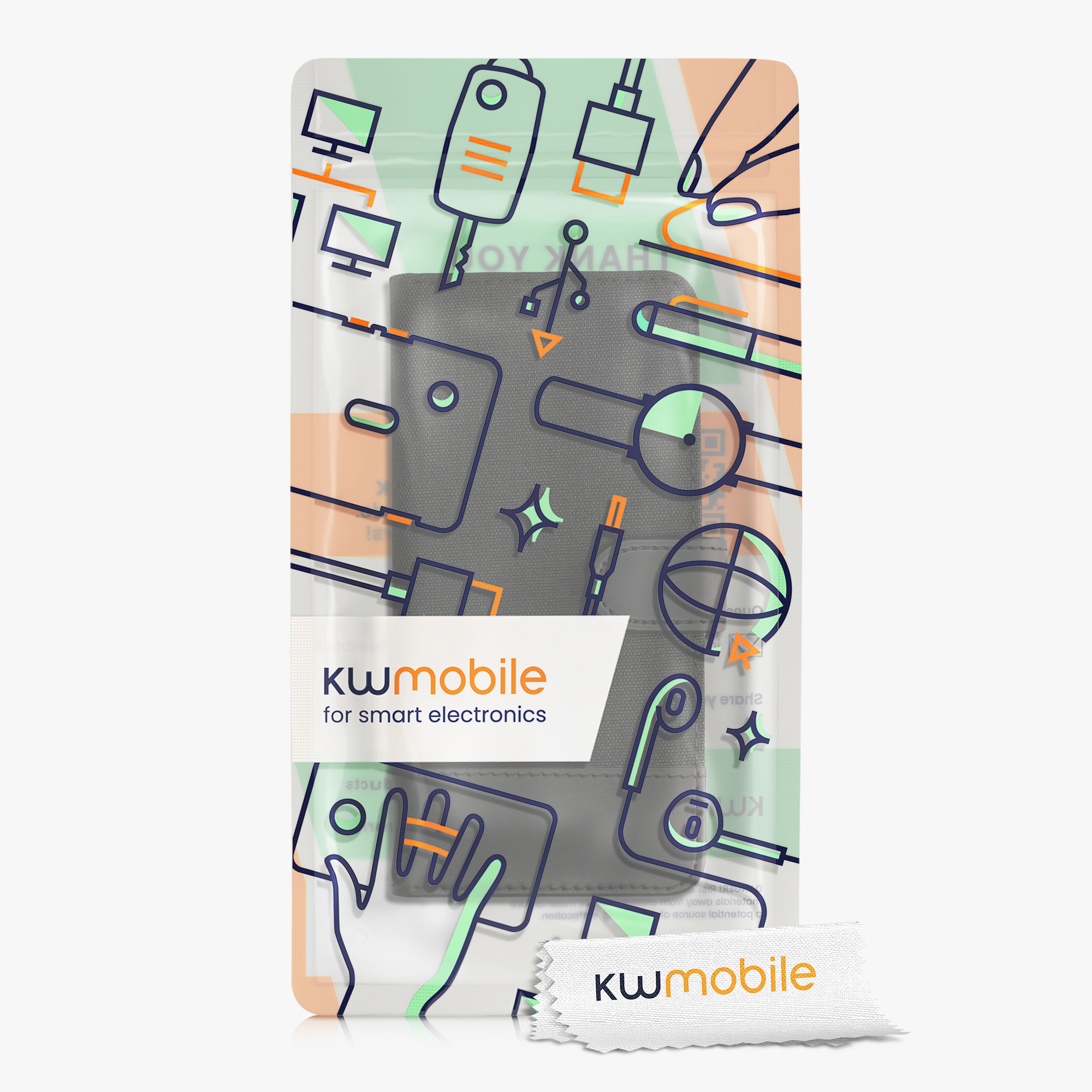 TPU kryt kwmobile Google Pixel 7a - Anthracite / Black