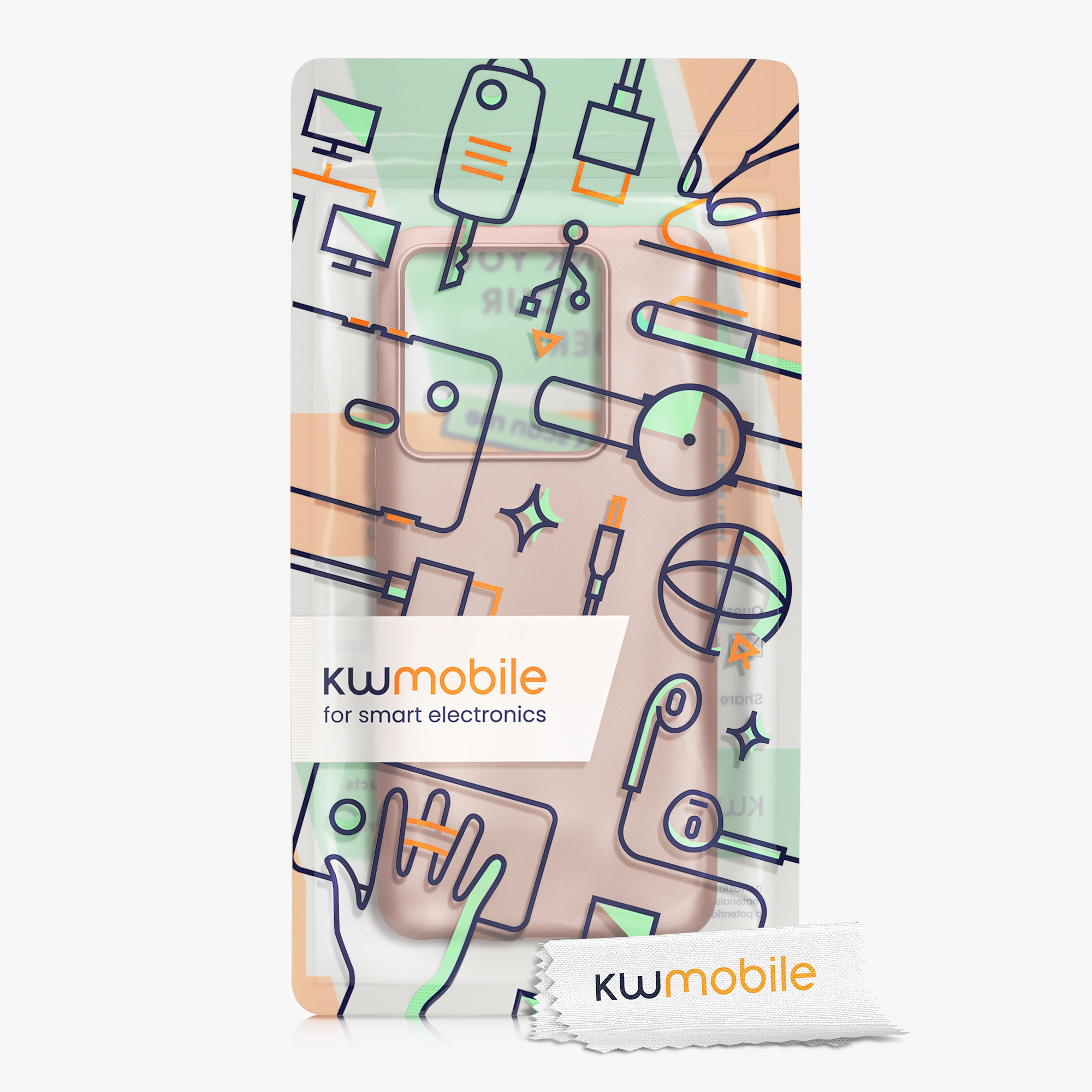 Kryt na mobil Xiaomi 13T / 13T Pro kwmobile metalická růžově zlatá