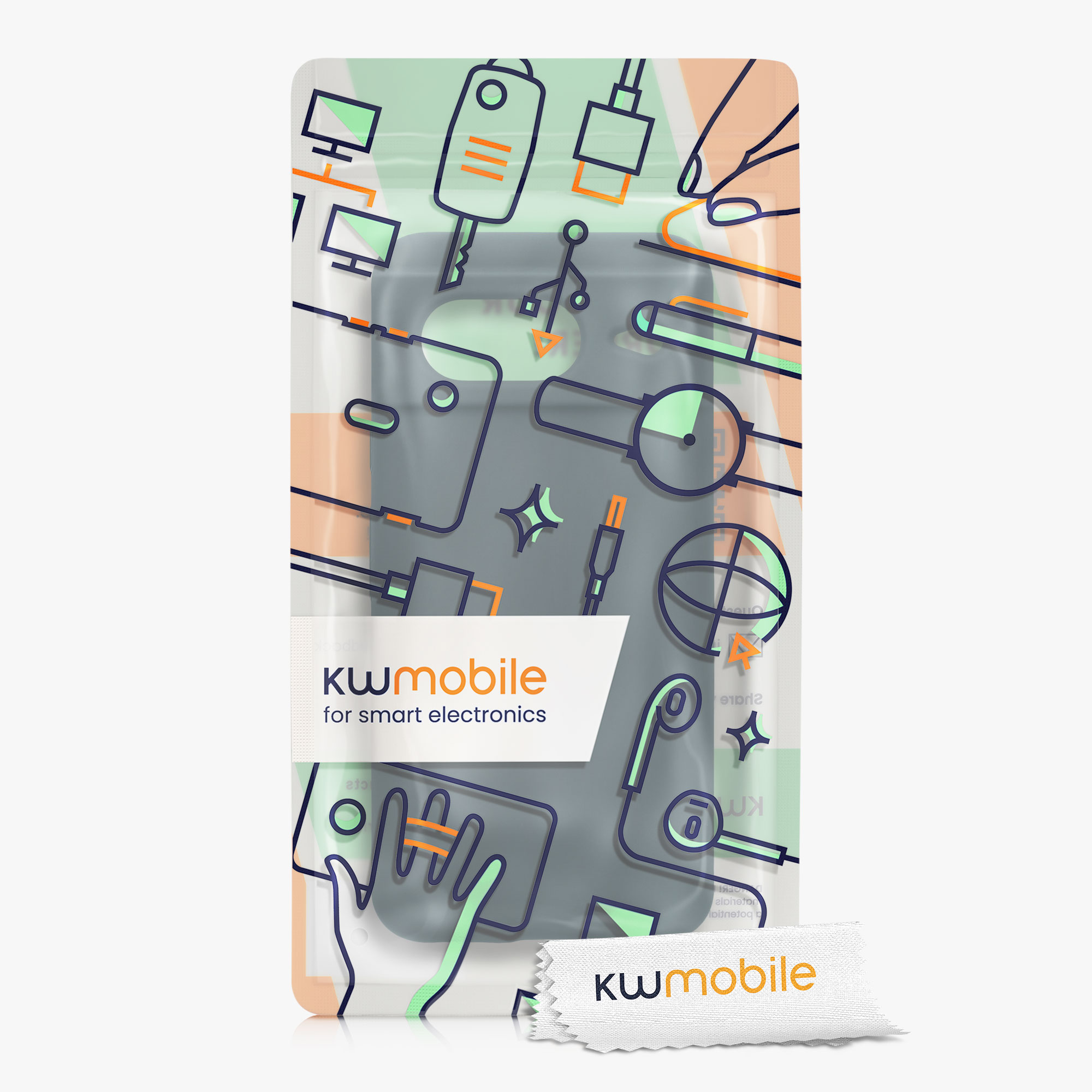 Silikonový kryt kwmobile pro Google Pixel 8 - tmavě šedé Dark Slate