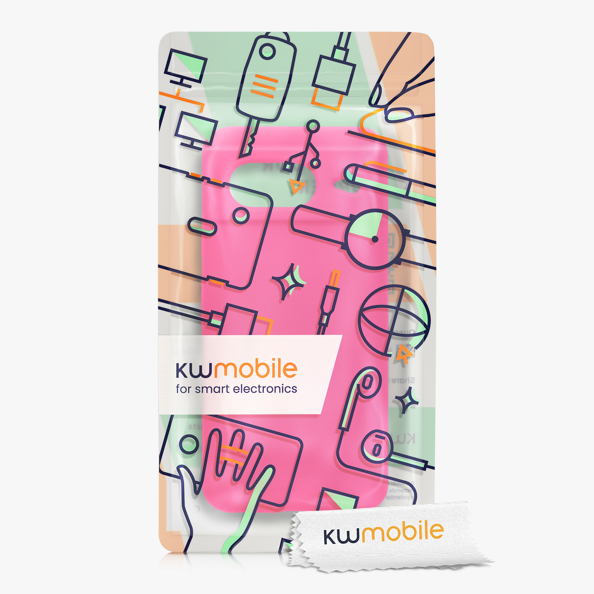 TPU kryt kwmobile Google Pixel 8 - neonově růžový