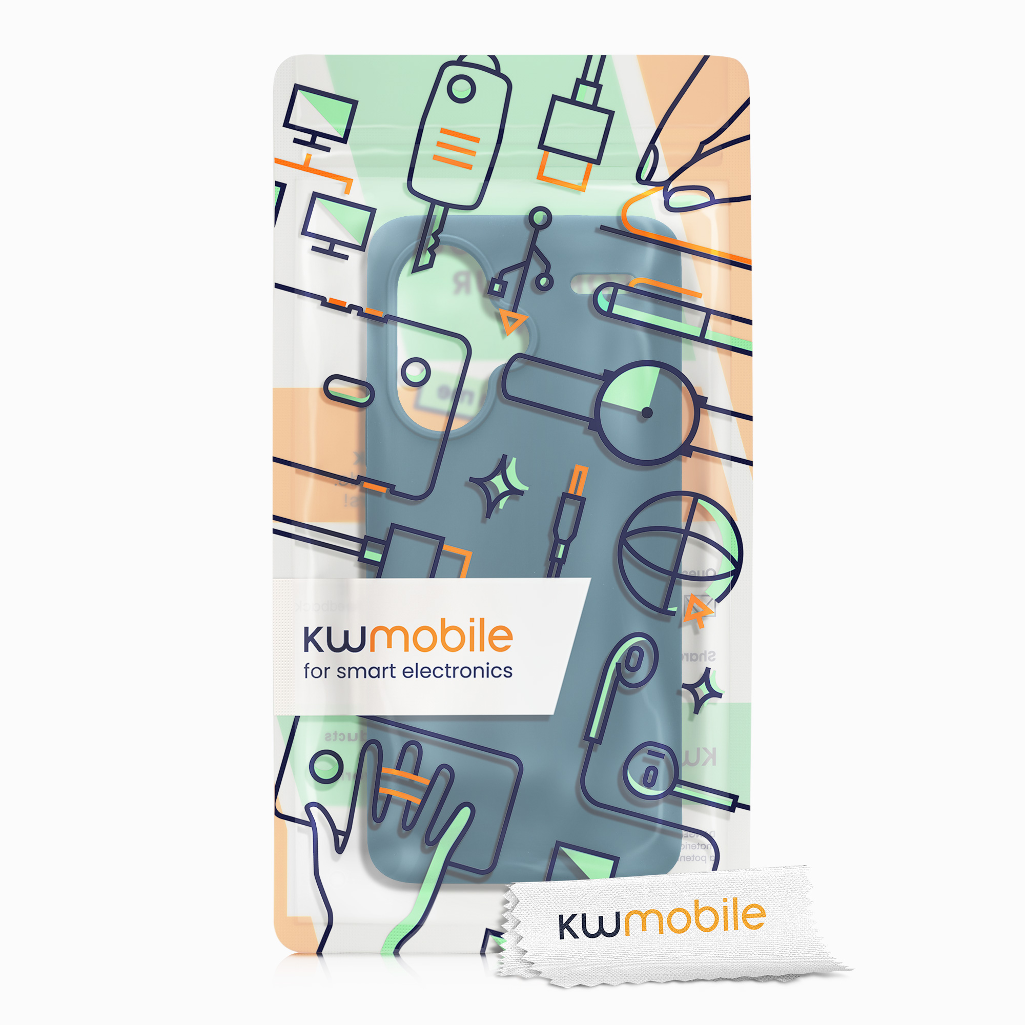 Kryt Xiaomi Redmi Note 13 Pro+ 5G silikonový TPU modrozelená matná kwmobile