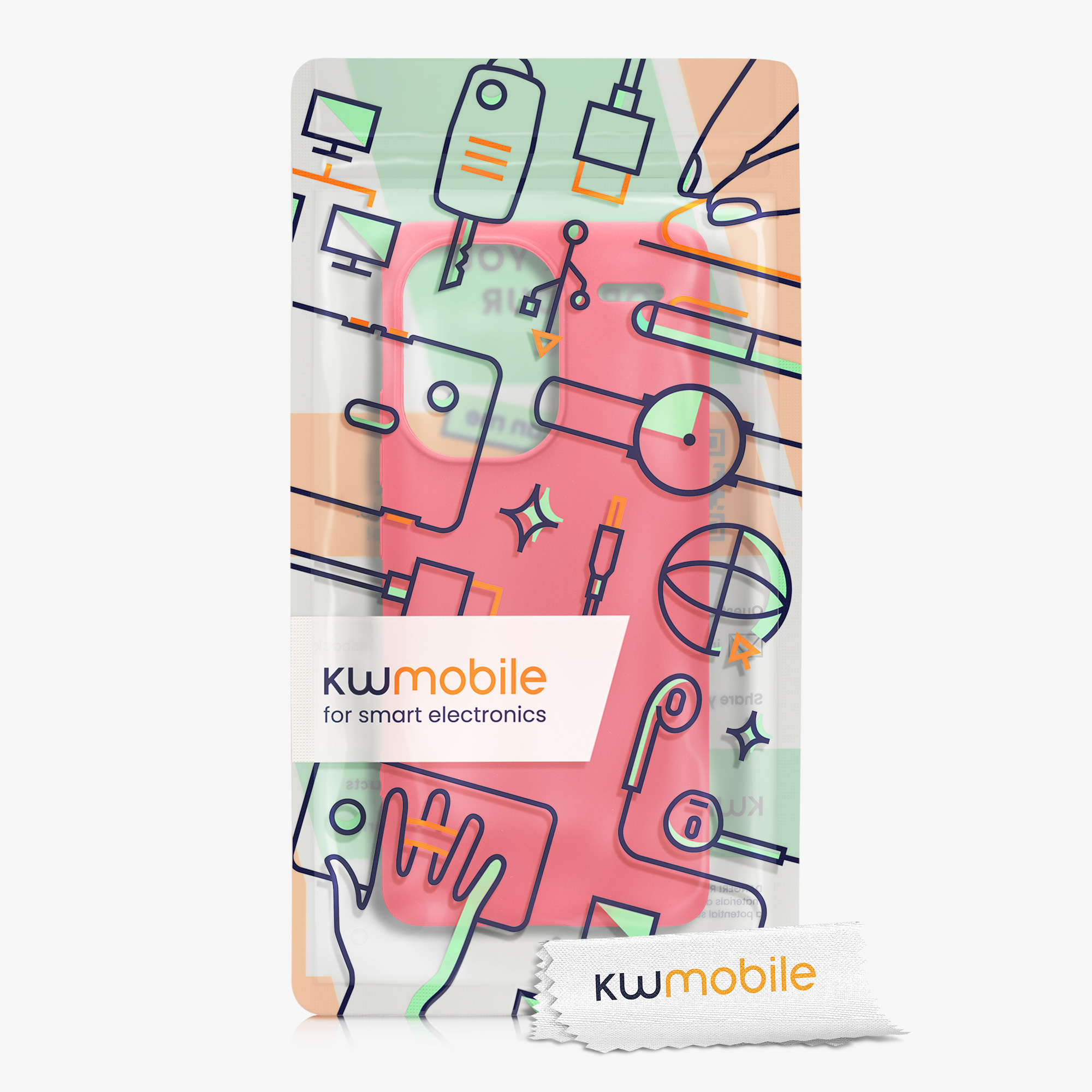 Kryt Xiaomi Redmi Note 13 Pro+ 5G silikonový TPU růžová kwmobile