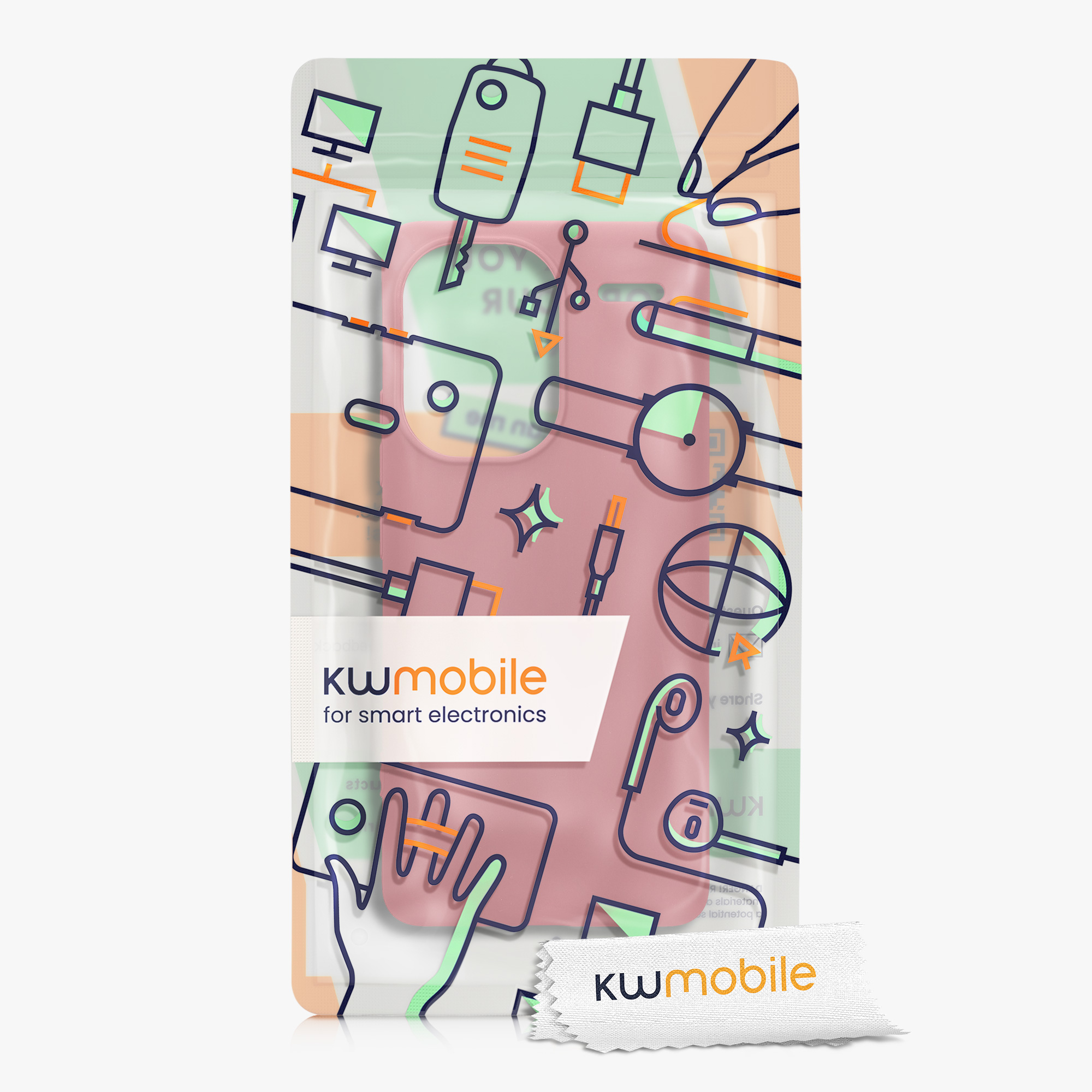 Kryt Xiaomi Redmi Note 13 Pro+ 5G silikonový TPU červená kwmobile