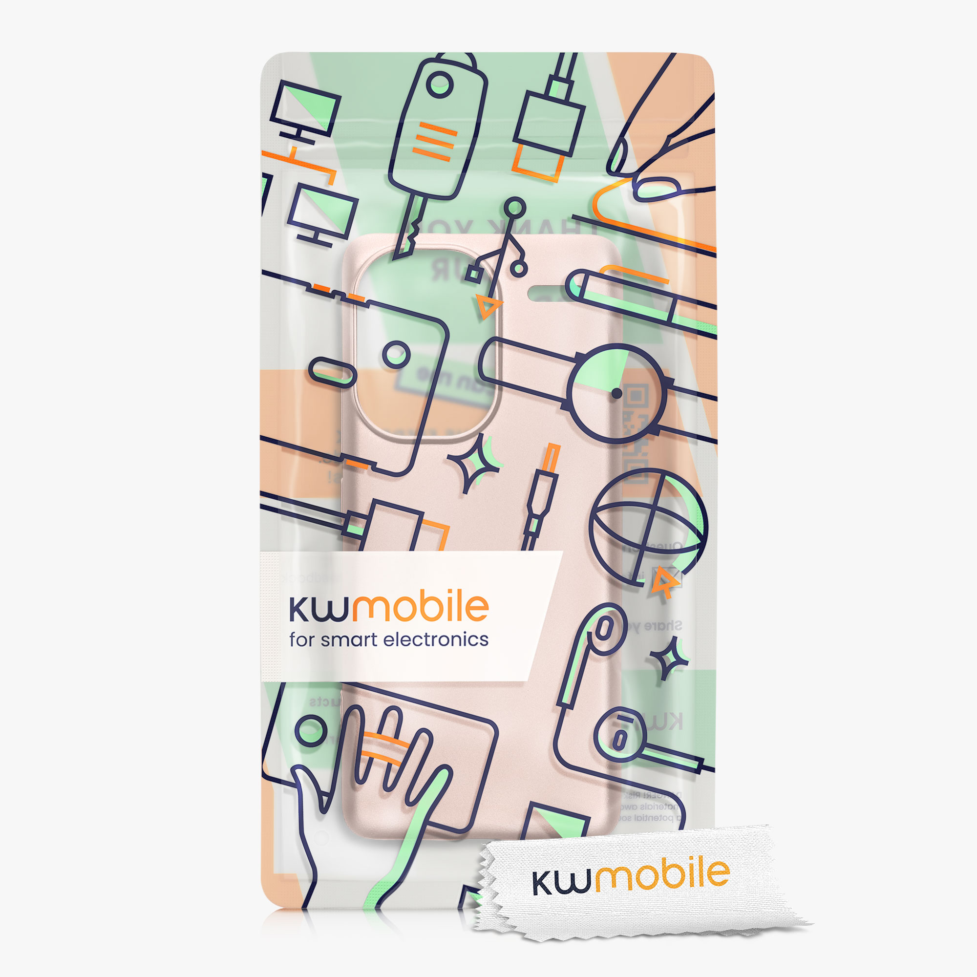Kryt Xiaomi Redmi Note 13 Pro+ 5G metalický TPU metalická růžovo-zlatá kwmobile
