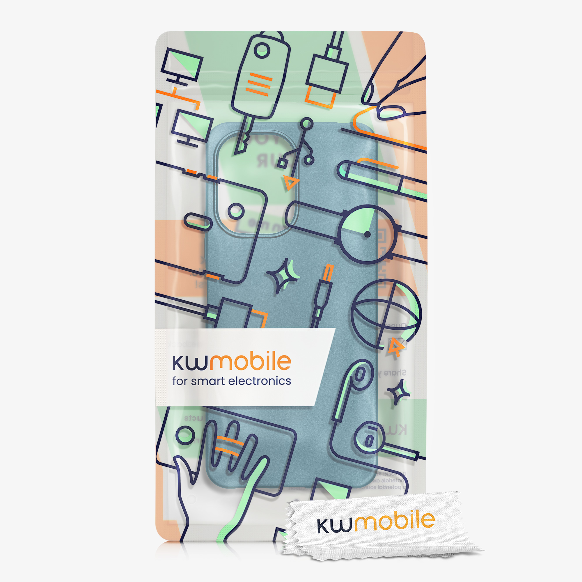 Kryt Xiaomi Poco C65 metalický TPU metalická karibská modrá kwmobile