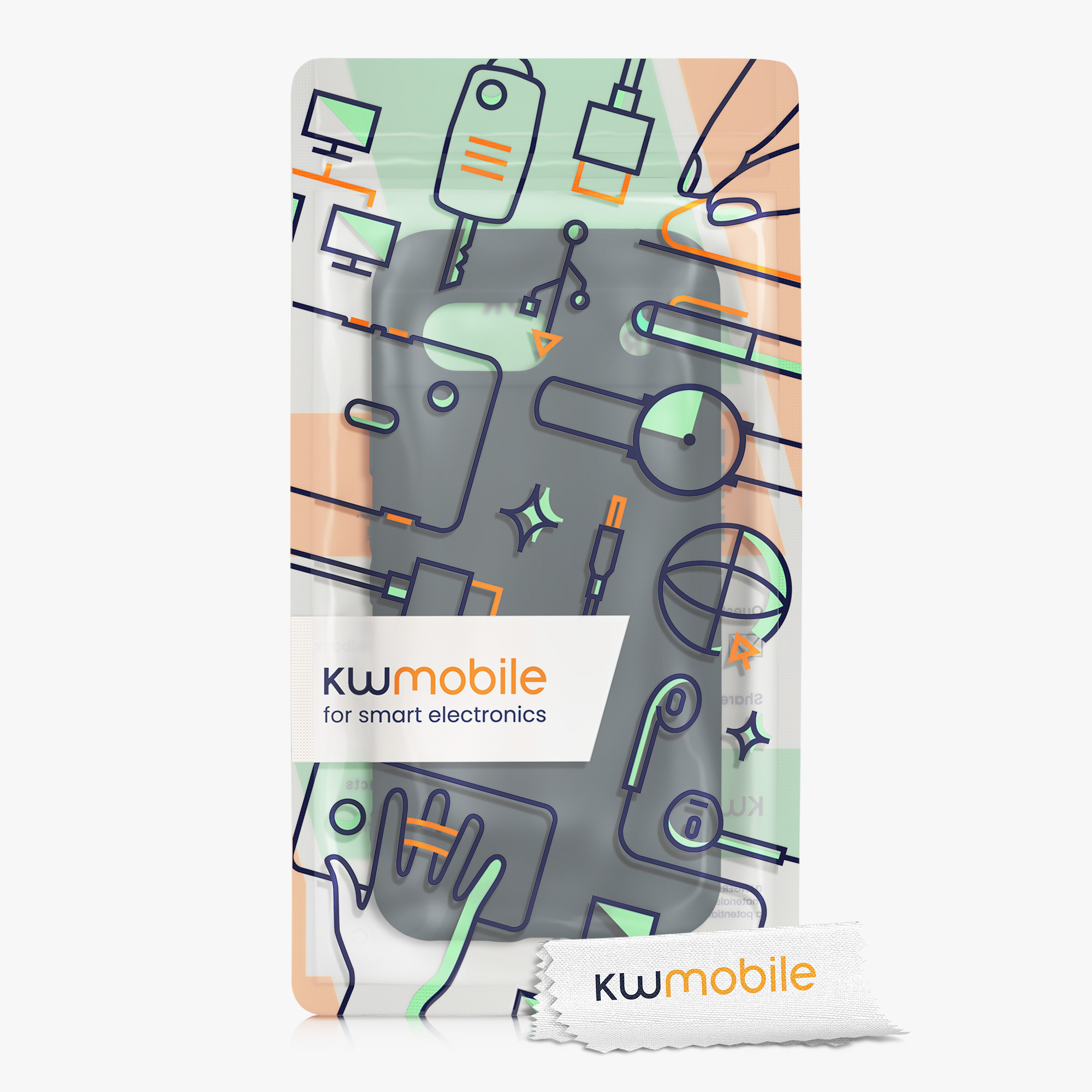 Silikonový kryt kwmobile pro Google Pixel 8a - tmavě šedé Dark Slate
