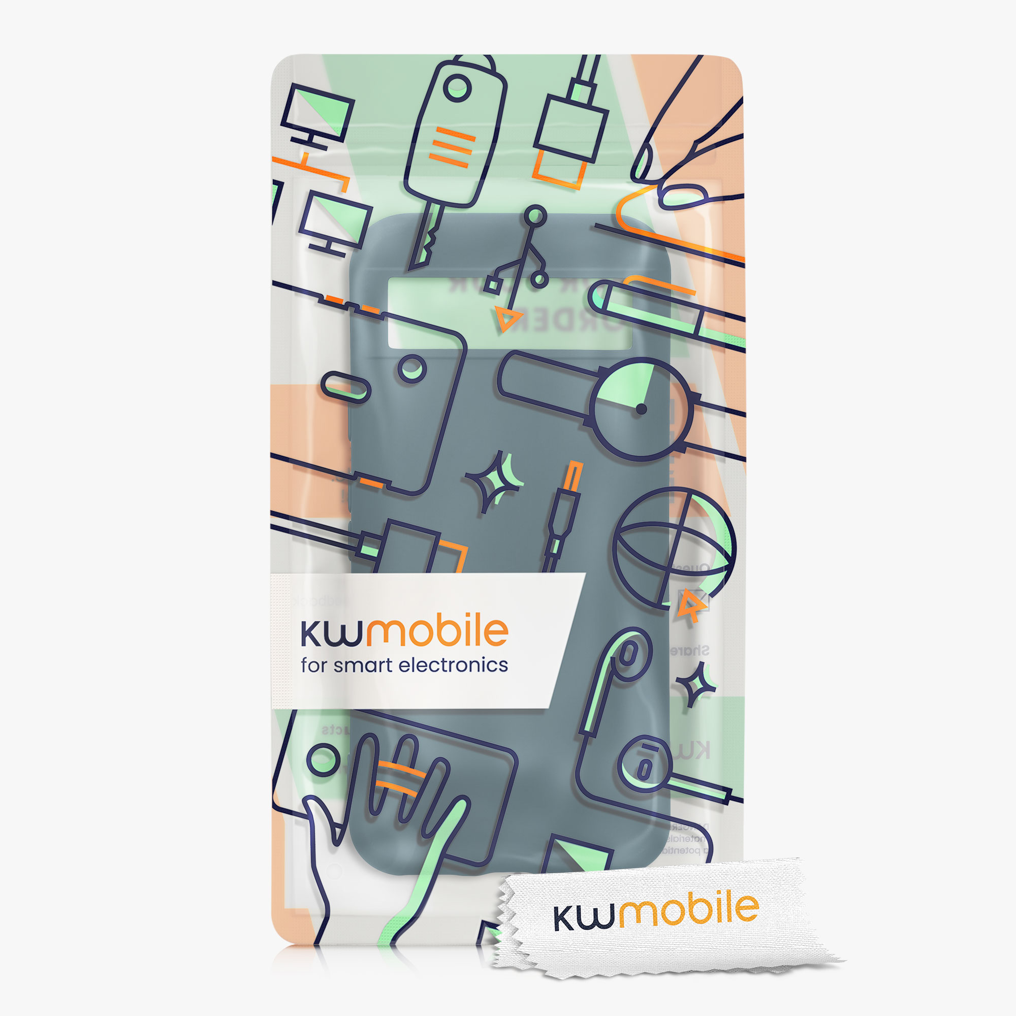 Kryt na mobil kwmobile pro Google Pixel 8a - matná tyrkysová