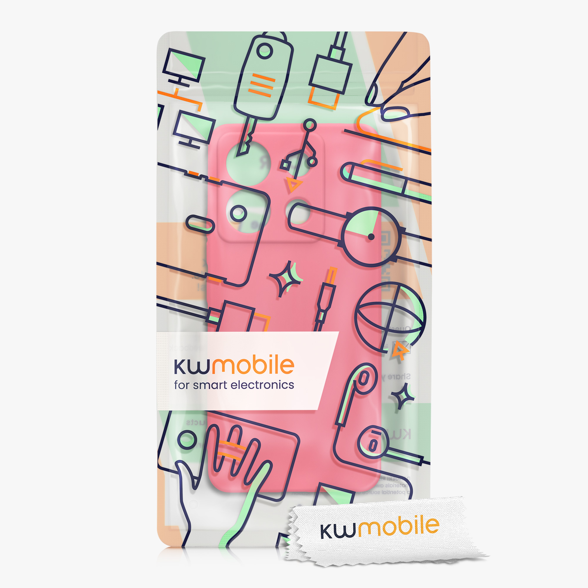 Kryt Xiaomi Redmi Note 13 Pro 5G silikonový TPU růžová kwmobile