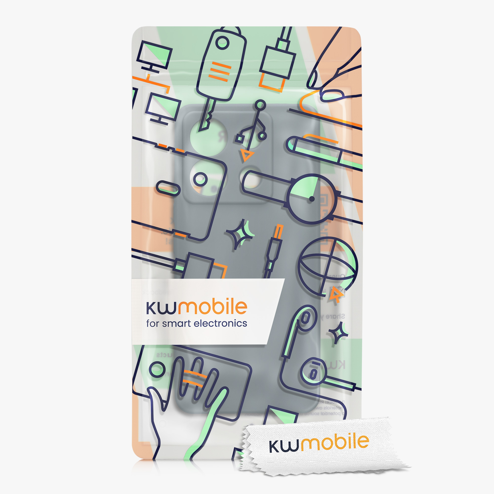 Kryt Xiaomi Redmi Note 13 Pro 5G silikonový TPU tmavá břidlice kwmobile