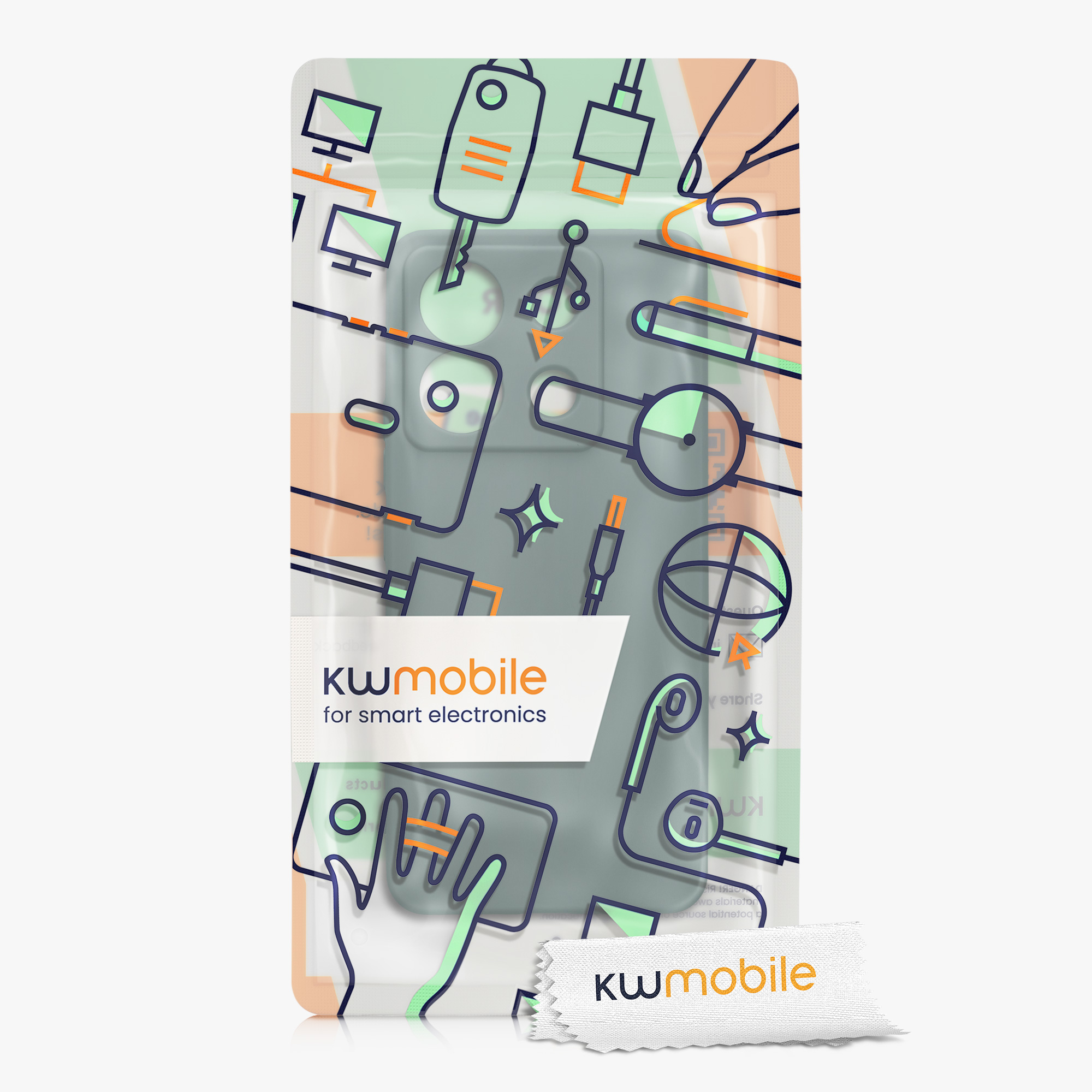 Kryt Xiaomi Redmi Note 13 Pro 5G silikonový TPU modrozelená kwmobile