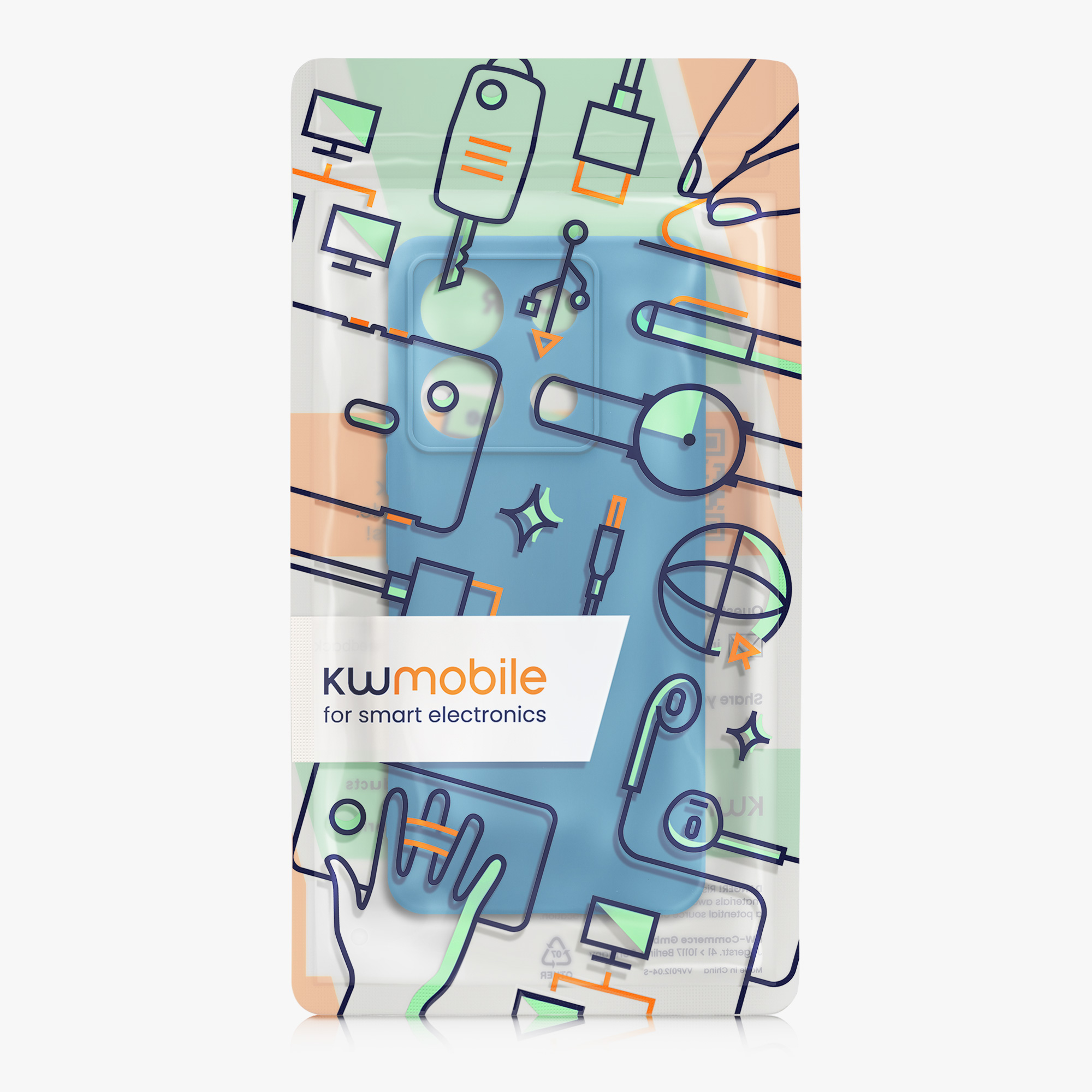 Kryt Xiaomi Redmi Note 13 Pro 5G silikonový TPU modrá kwmobile