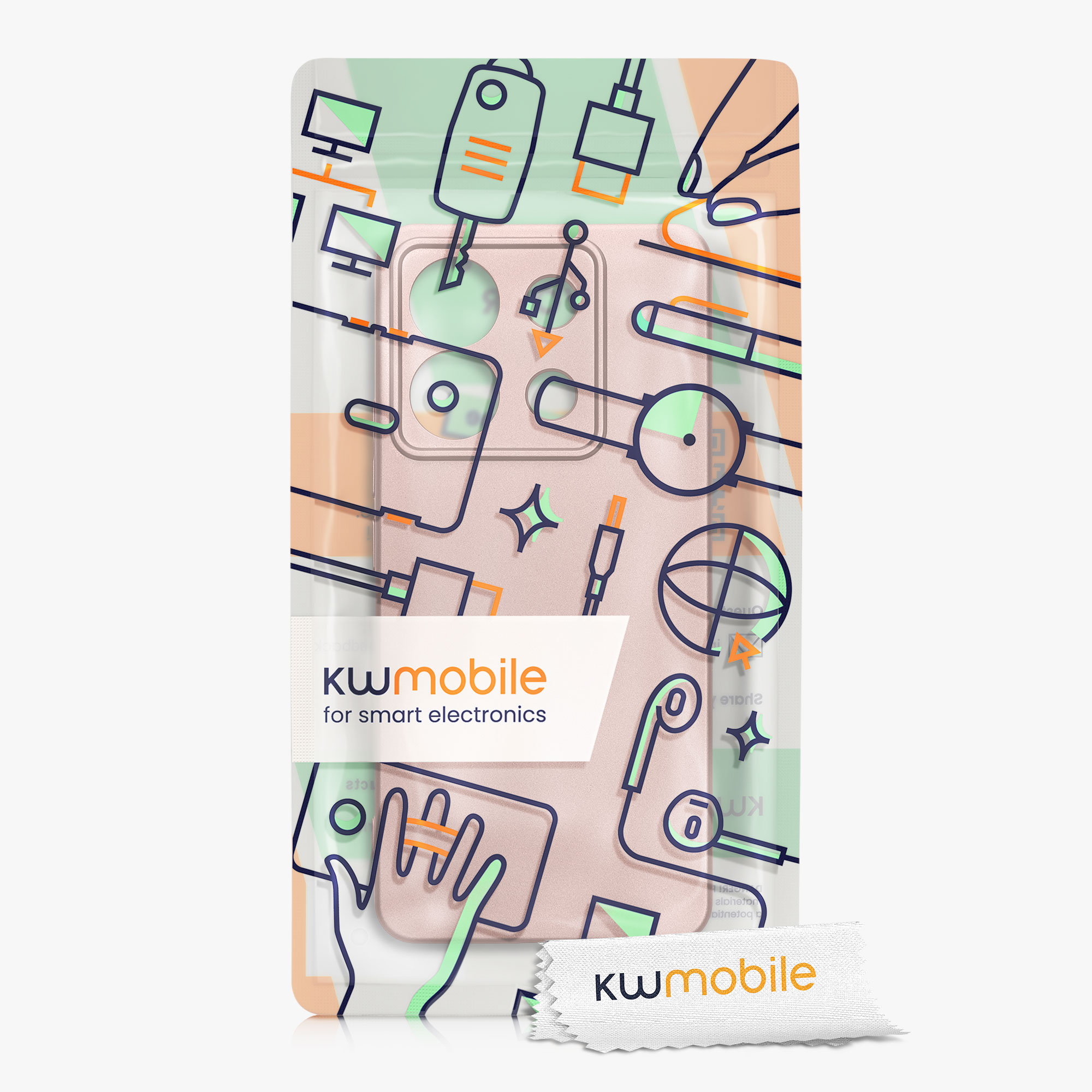 Kryt Xiaomi Redmi Note 13 Pro 5G metalický TPU metalická růžovo-zlatá kwmobile