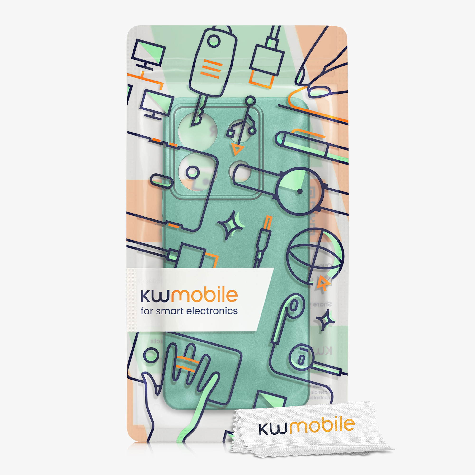 Kryt Xiaomi Redmi Note 13 Pro 5G metalický TPU zelená kwmobile